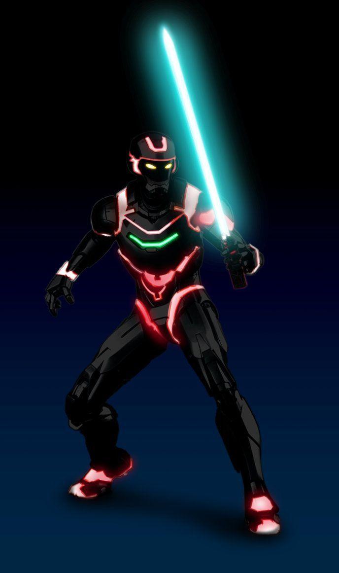 688x1162 Jaspion neon. Cyber ninja, Superhero, Fantastic art