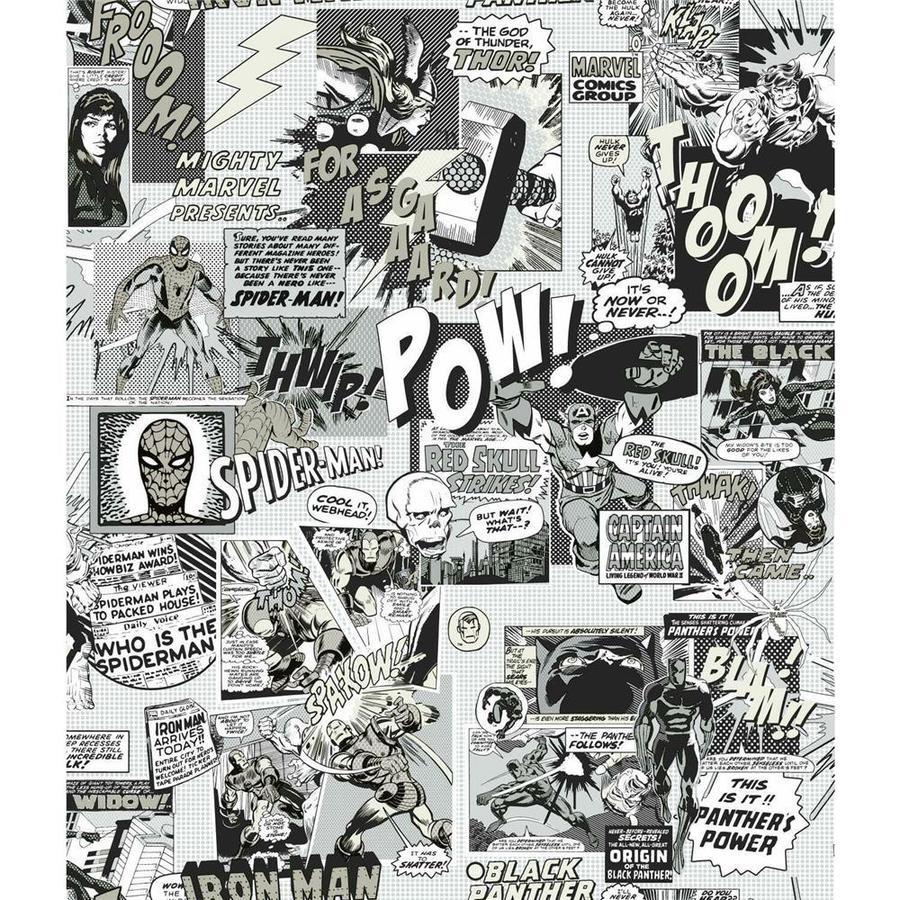900x900 York Wallcoverings Disney Kids Vol. 4 56 Sq Ft Black White Non Woven Abstract Unpasted Wallpaper In The Wallpaper Department At