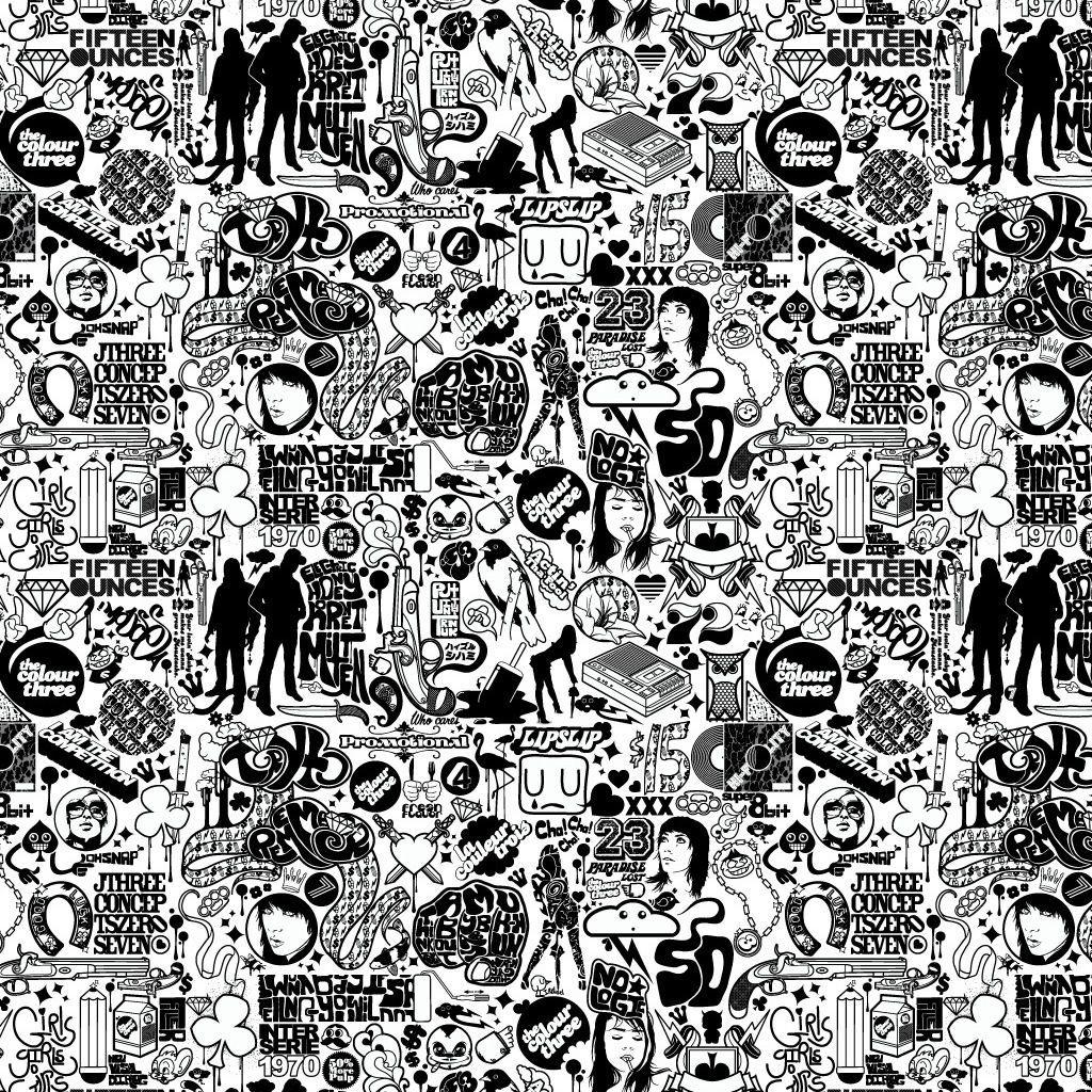 1024x1024 Comics Black And White iPad Wallpaper Download. iPhone Wallpaper