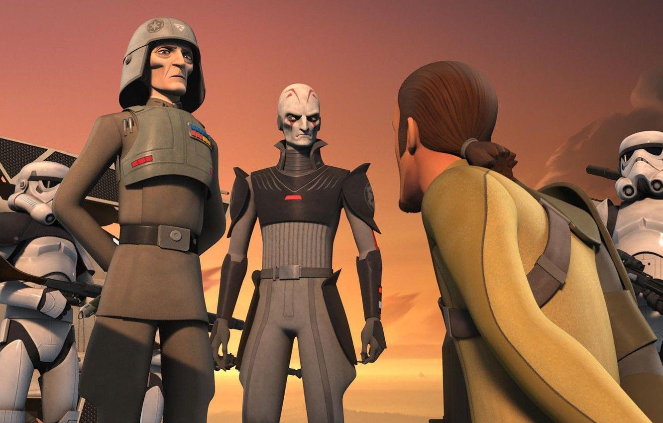1332x850 Wallpaper animated series, Star wars: Rebels, Grand Inquisitor, Kanan Jarrus, Star Wars: Rebels, Grand Moff Tarkin image for desktop, section фильмы