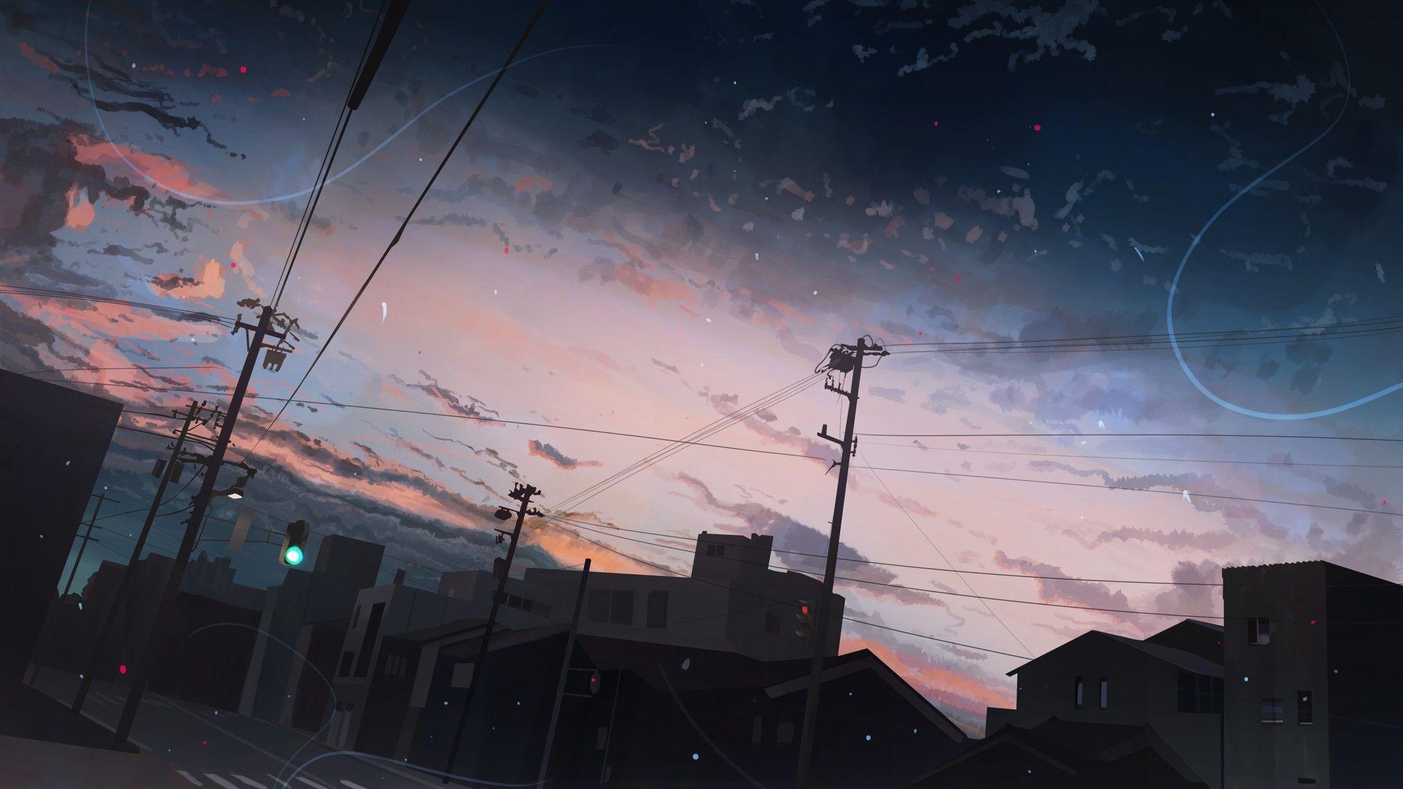 2048x1152 Anime #sky #Wallpaper #View #Beautiful #background #Art. .. #KurdishOtaku