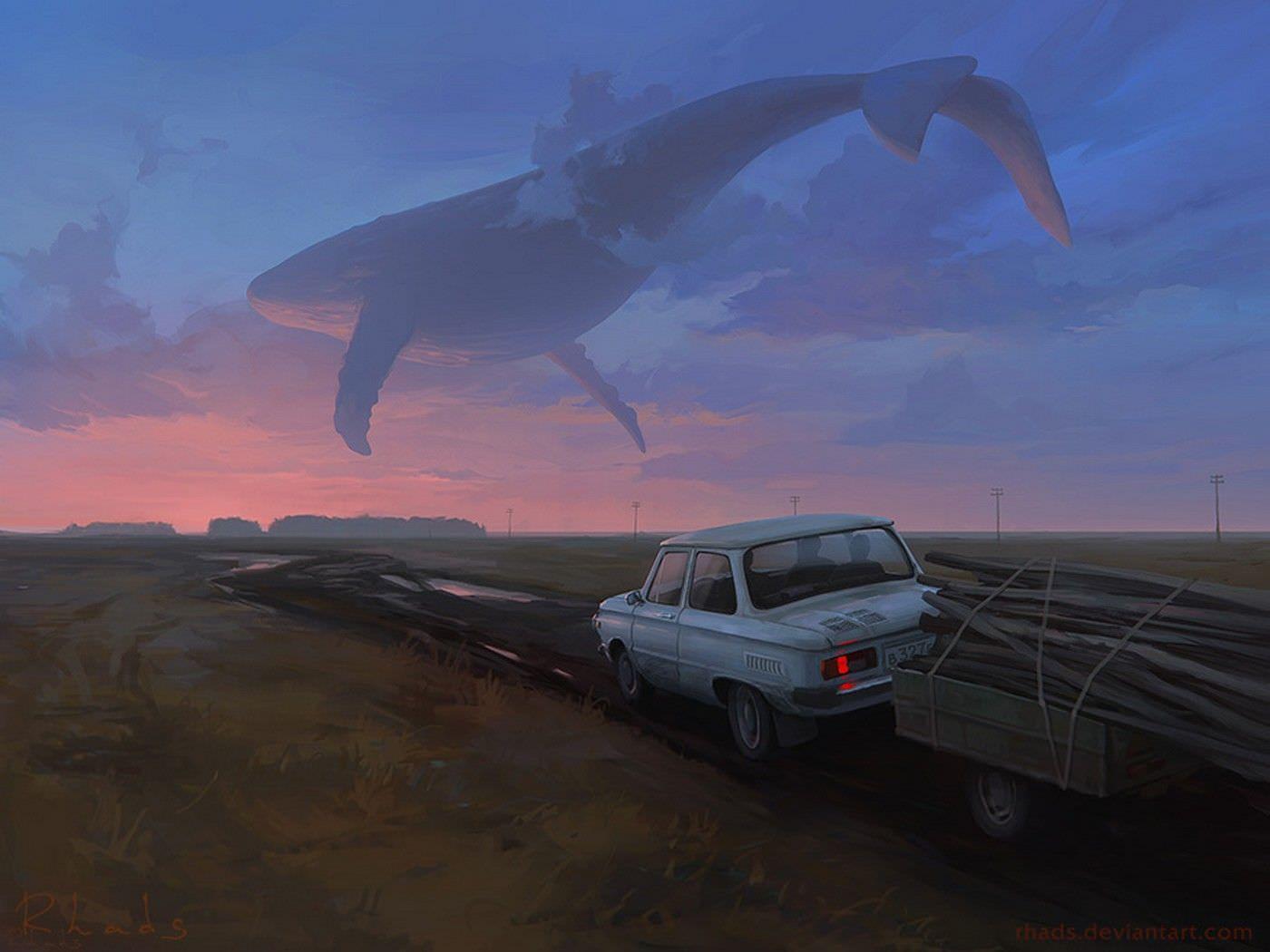 1400x1050 Anime style scenery wallpaper