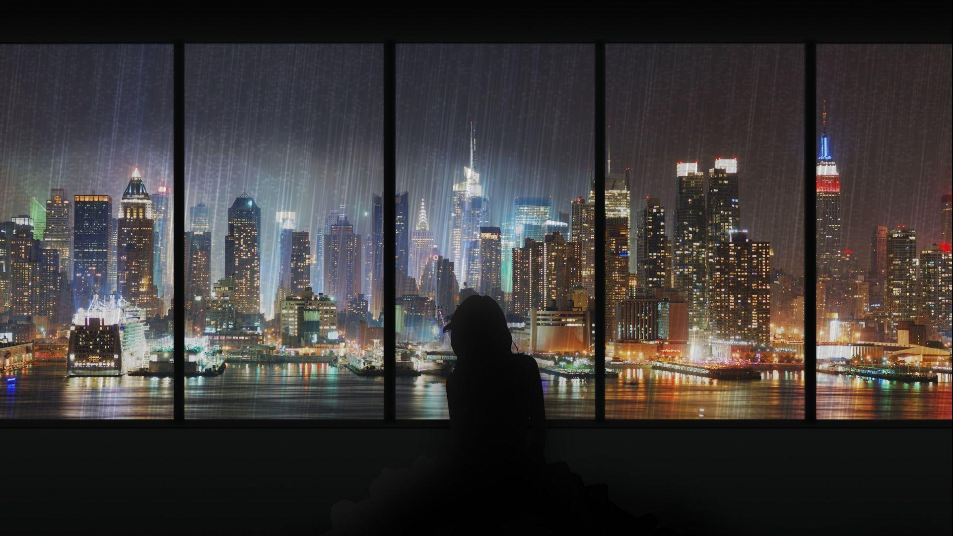 1920x1080 Artistic View From Windows Wallpaper Free Rainmeter HD Wallpaper