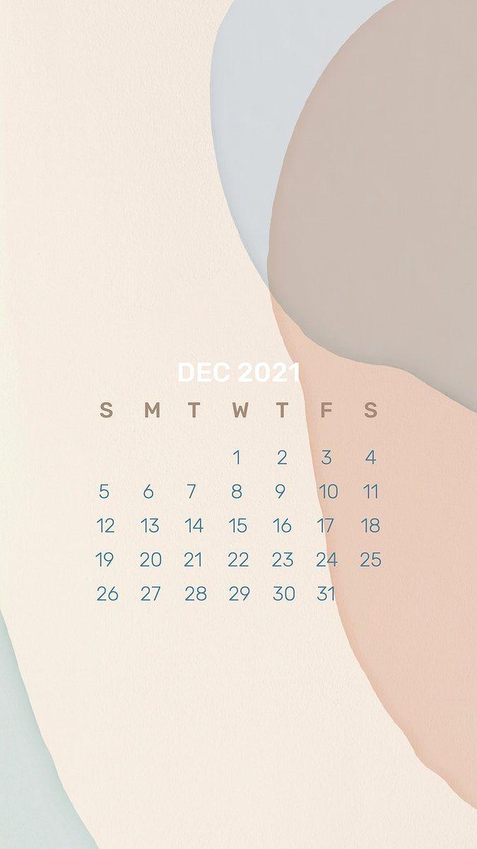 675x1200 Download premium vector of Calendar 2021 December template phone wallpaper calendar, Calendar wallpaper, Calendar
