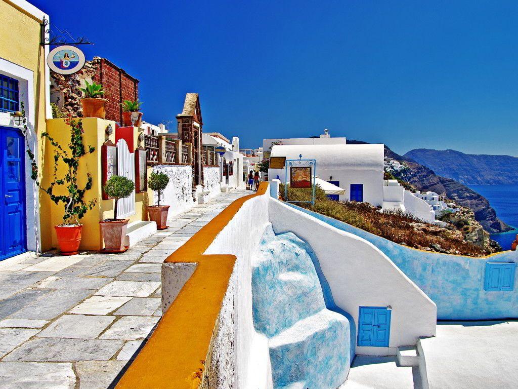 Hình nền HD 1024x768 Hy Lạp Oia Santorini