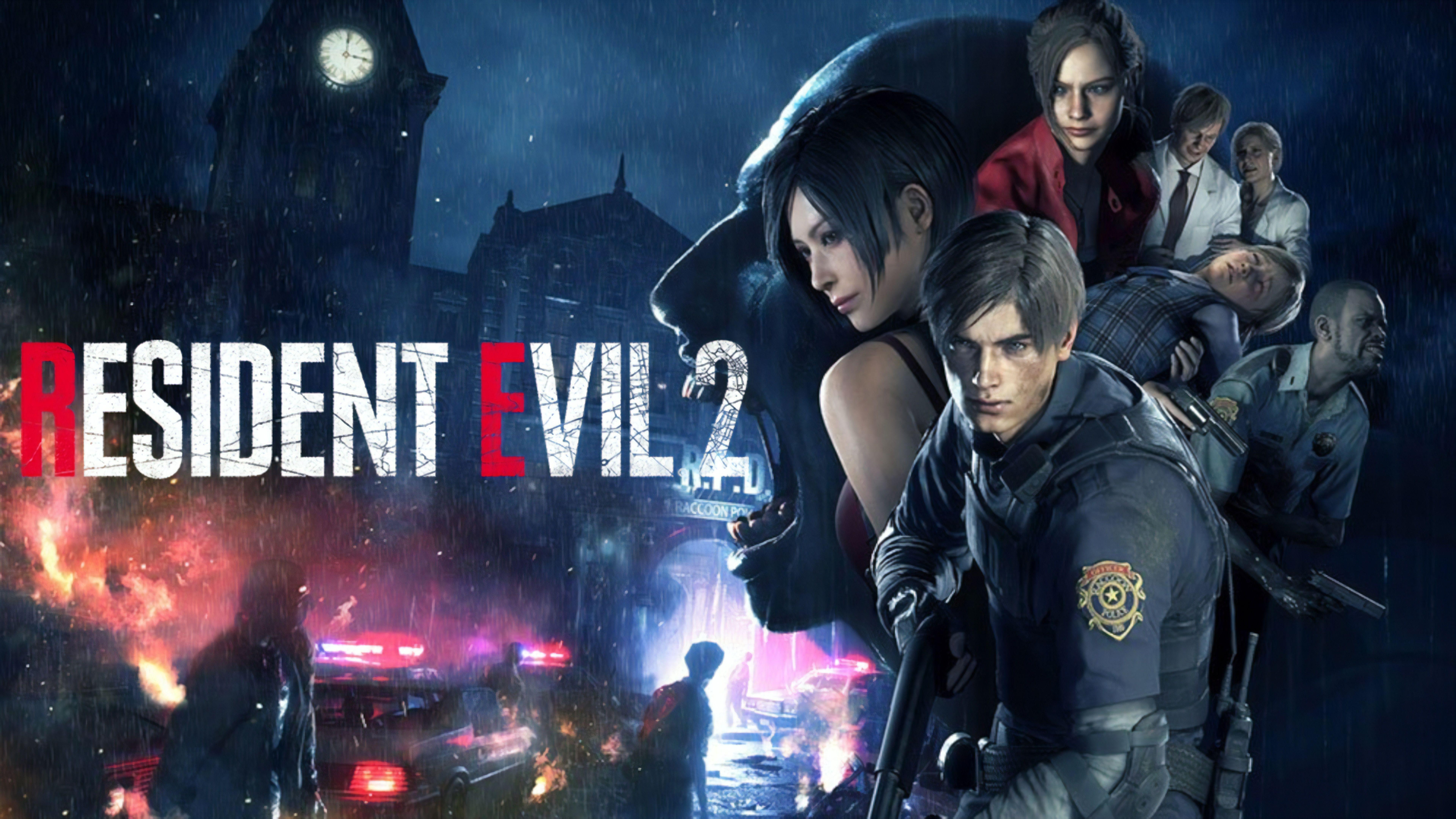 7680x4320 Ada Wong, Claire Redfield, Resident Evil 2 (2019), Leon S. Kennedy wallpaper