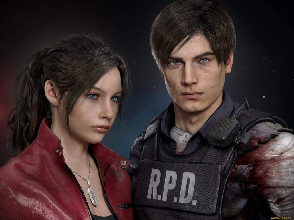 1028x771 JinJing Prints Resident Evil 2019 Claire Leon S Kennedy 32inch x 24inch Customized Silk Print Poster. Silk Wallpaper. Silk Printing: Home & Kitchen