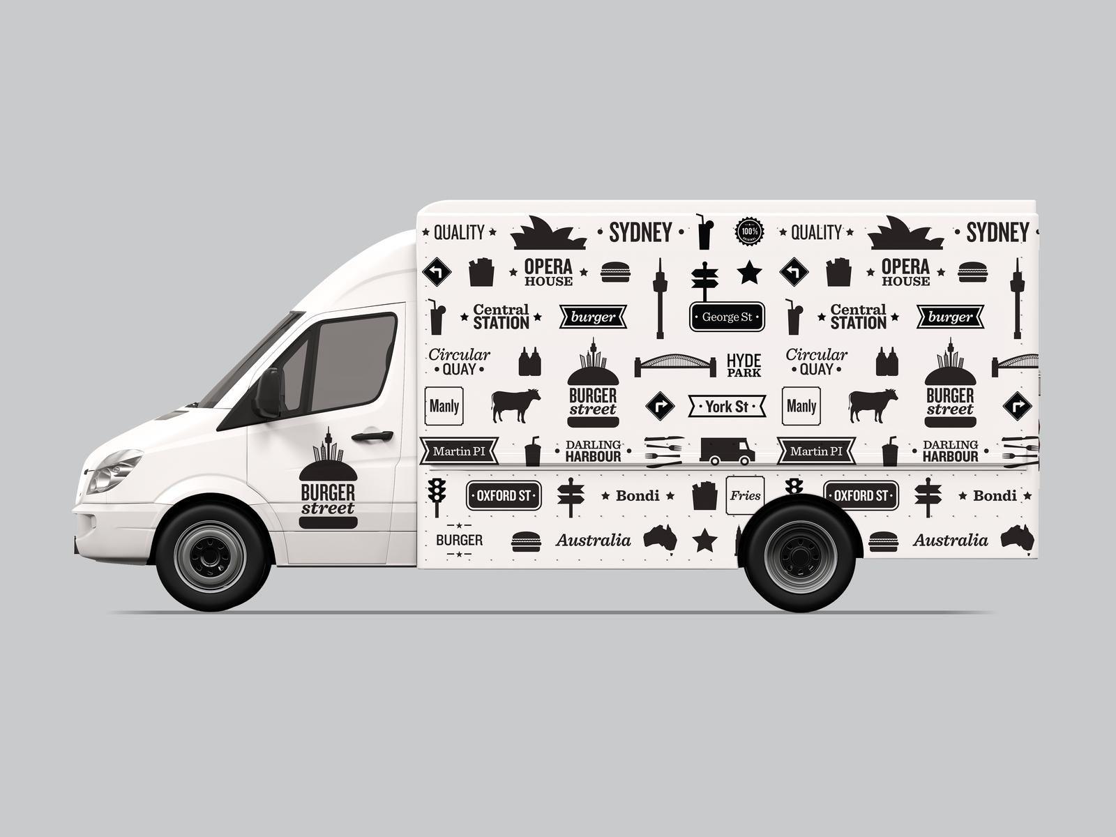 1600x1200 Logo & Food Truck Concept Design (Burger)