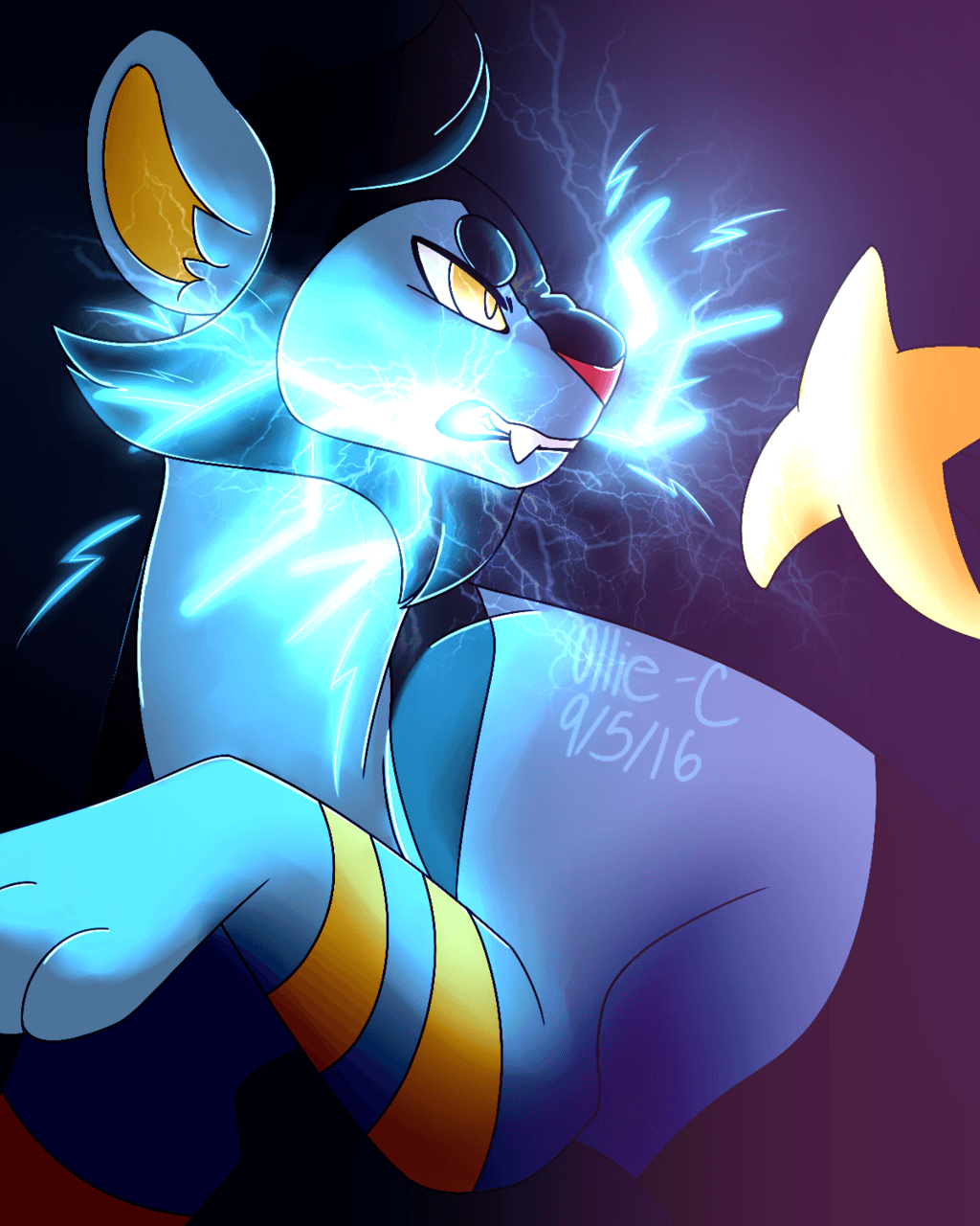 1024x1280 Luxio [Speedpaint] By Ollie C
