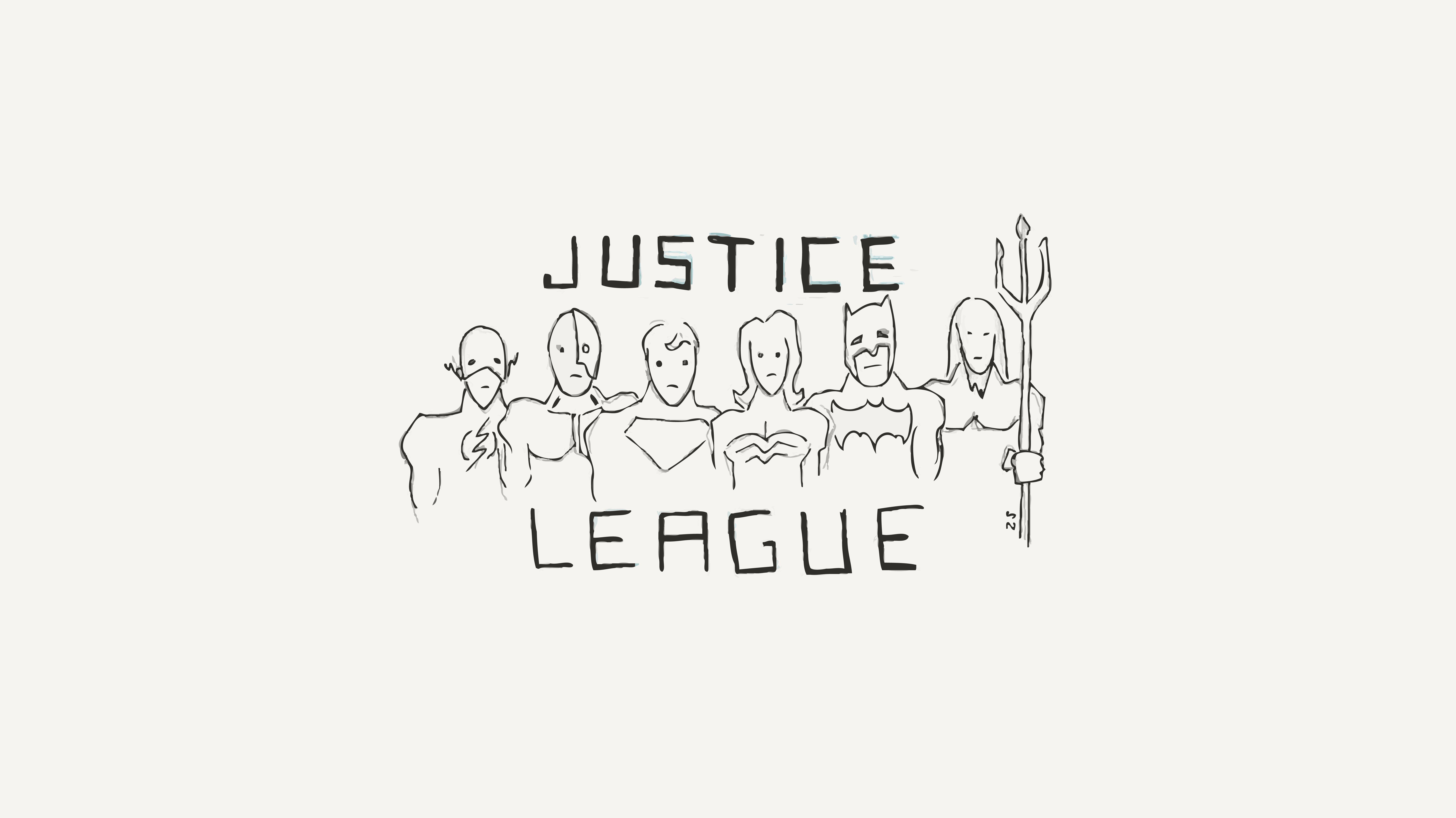 8025x4507 Wallpaper Of Zack Snyder's Hand Drawn Justice League : DC_Cinematic