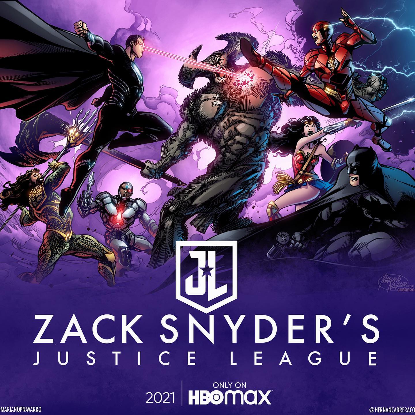 1440x1440 Zack Snyder's Justice League Poster Wallpaper