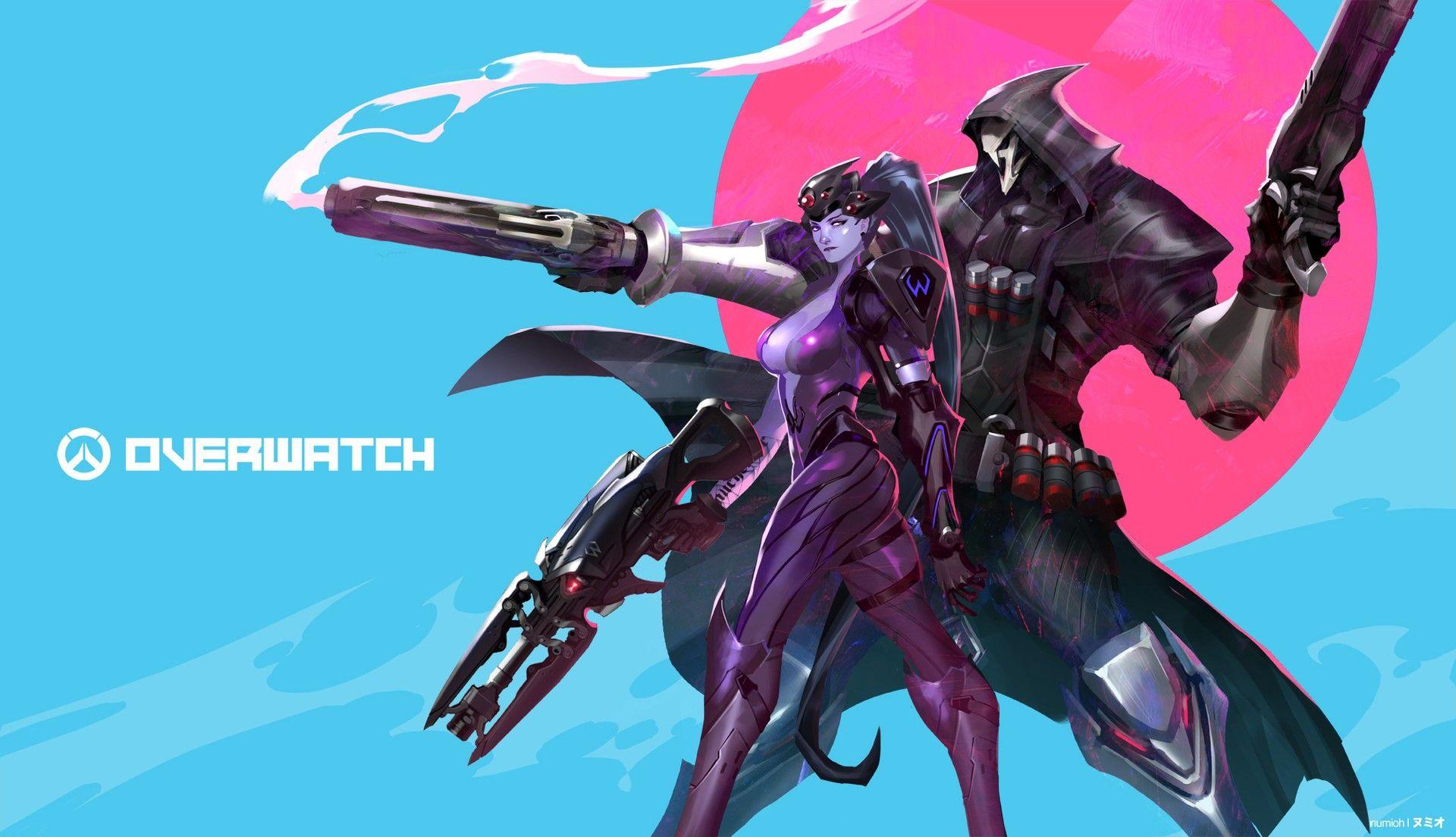 1920x1104 widowmaker overwatch blizzard entertainment overwatch reaper overwatch widowmaker wallpaper