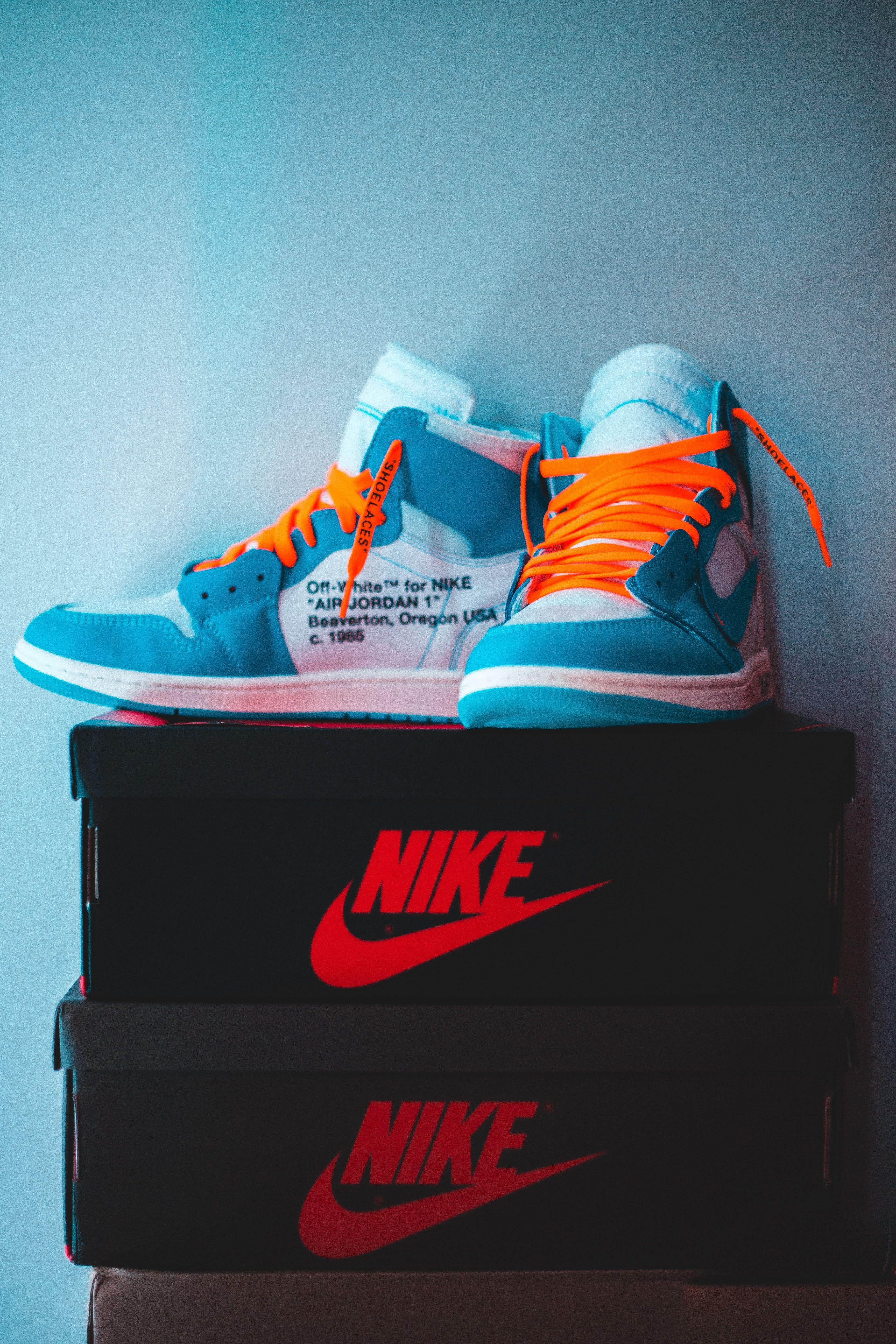 3457x5185 Photo of High Top Sneakers on Nike Box · Free