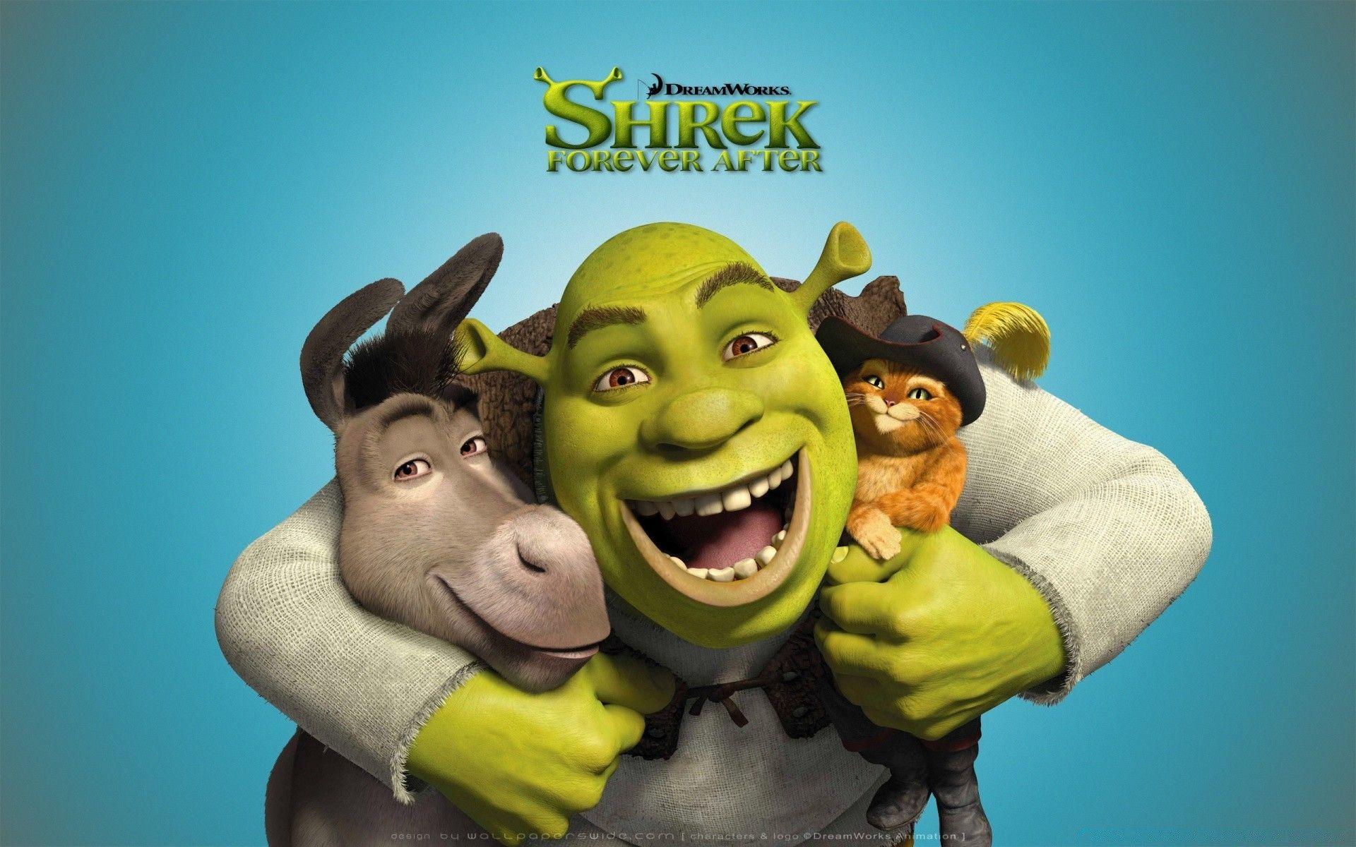 1920x1200 Shrek, Donkey and Puss in Boots, Shrek Forever After