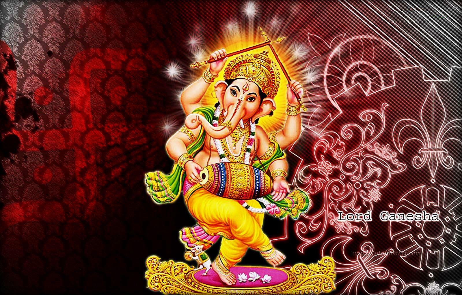 Lord Ganpati Background For Ganesh Chaturthi Festival Of India With Message  Meaning My Lord Ganesha Stock Illustration  Download Image Now  iStock