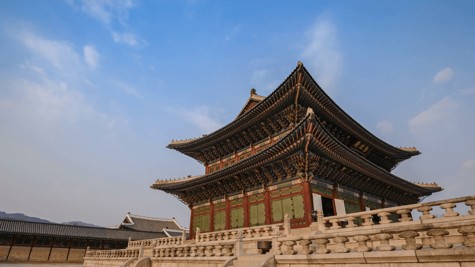 1920x1080 Timelapse at Gyeongbokgung Palace, Seoul, South Korea, 4K Time lapse