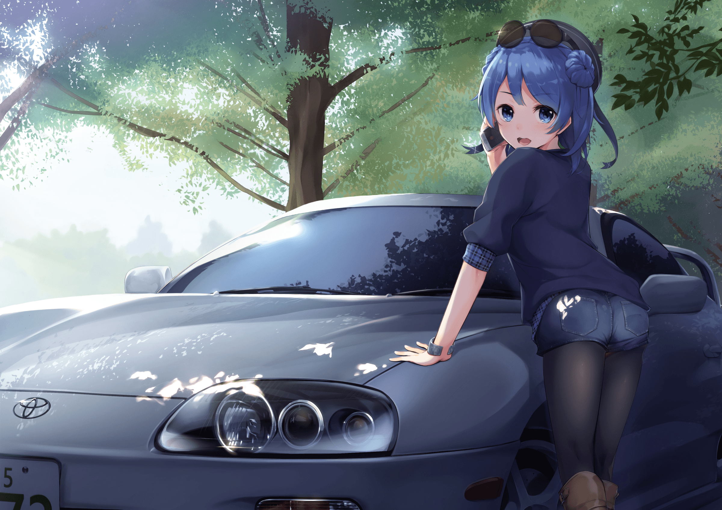 2400x1696 K, #Drift, #Neon lights, #Toyota Supra, #Custom HD Wallpaper