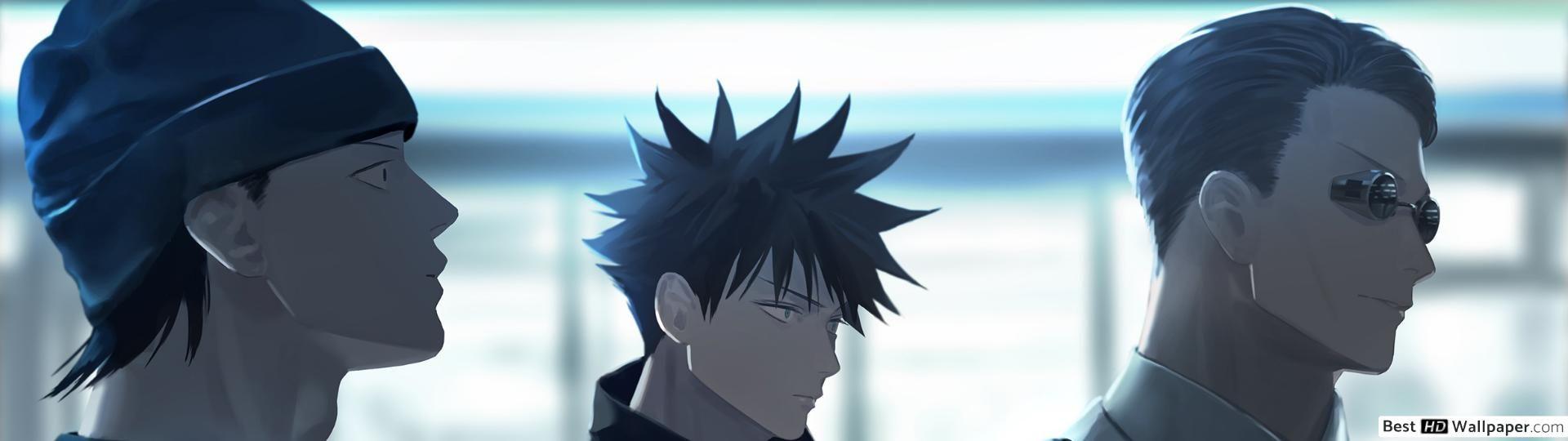 1920x540 Jujutsu Kaisen Ino, Megumi Fushiguro, Kento Nanami HD wallpaper download
