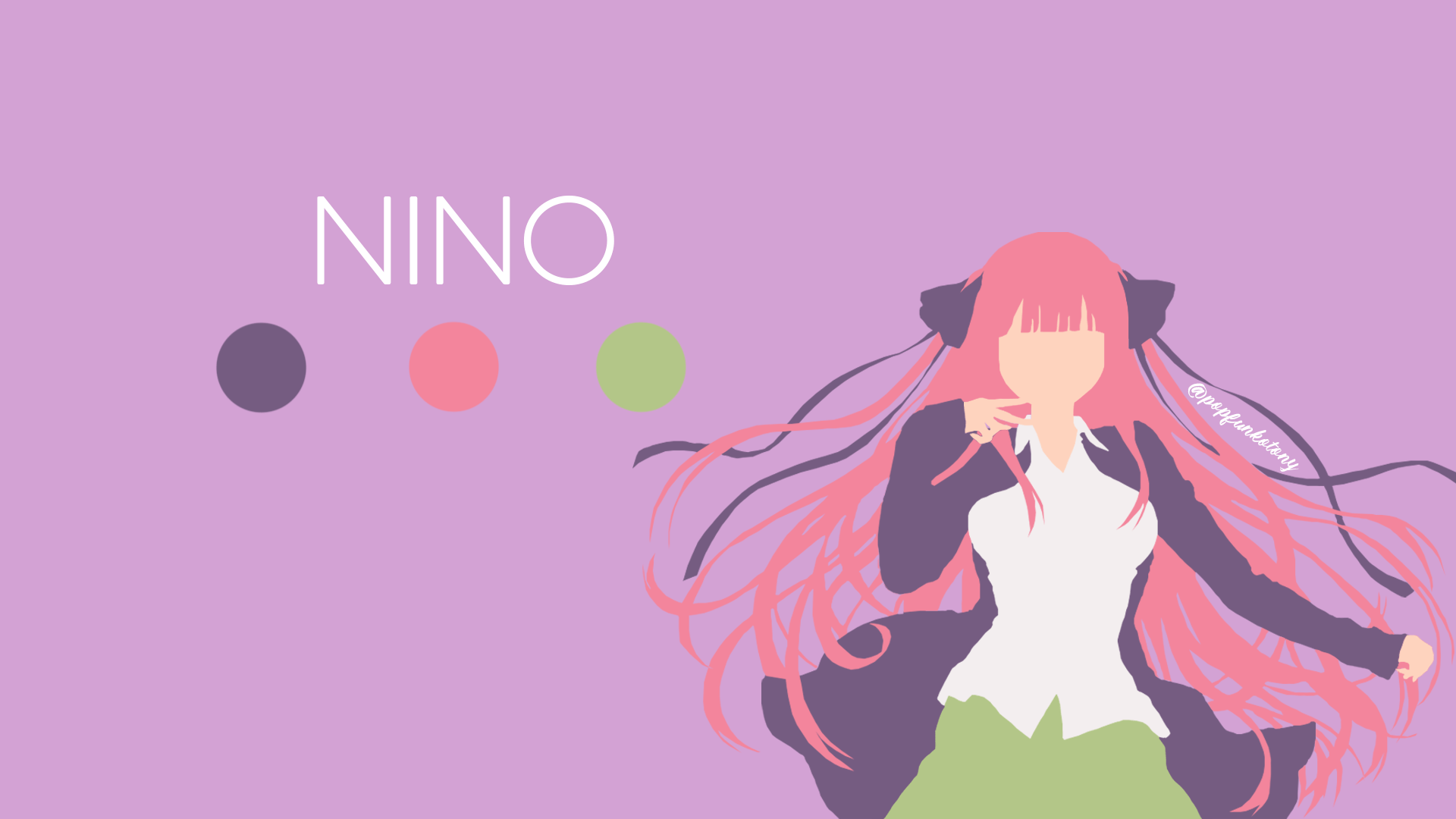 1920x1080 Minimalistic Nino Wallpaper I just made! This one took forever! This leaves ichika and itsuki left :P
