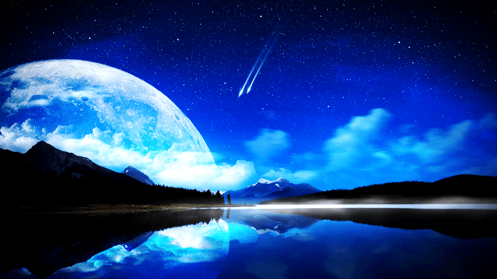 1920x1080 Blue Moon Desktop Background. Beautiful Widescreen Desktop Wallpaper, Desktop Wallpaper and Naruto Desktop Background