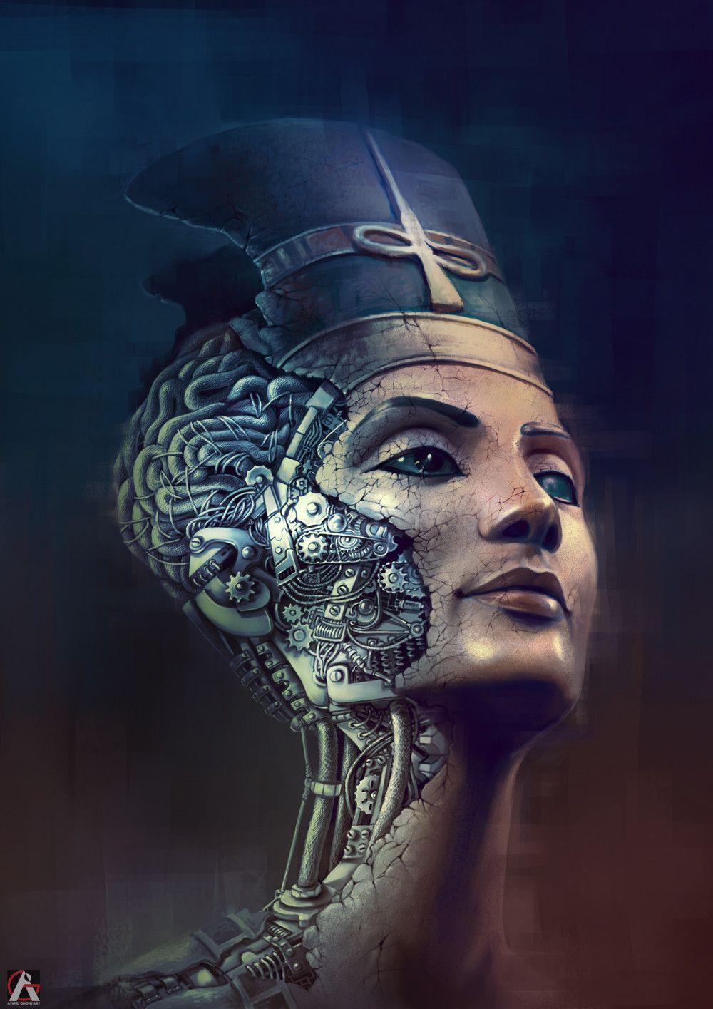 1000x1415 Queen Nefertiti By Atanu Ghosh (cdna.artstation.com) Submitted By Lol33ta To R ImaginaryHistory 1 Co. Queen Nefertiti, Nefertiti, Conceptual Photography Portrait