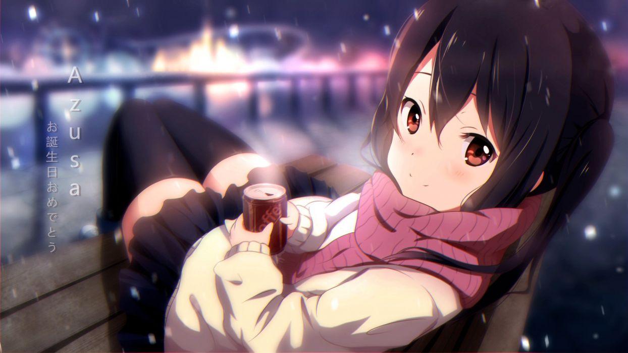 1244x700 Anime Series K On Girl Beautiful Snow Drink Wallpaperx1080