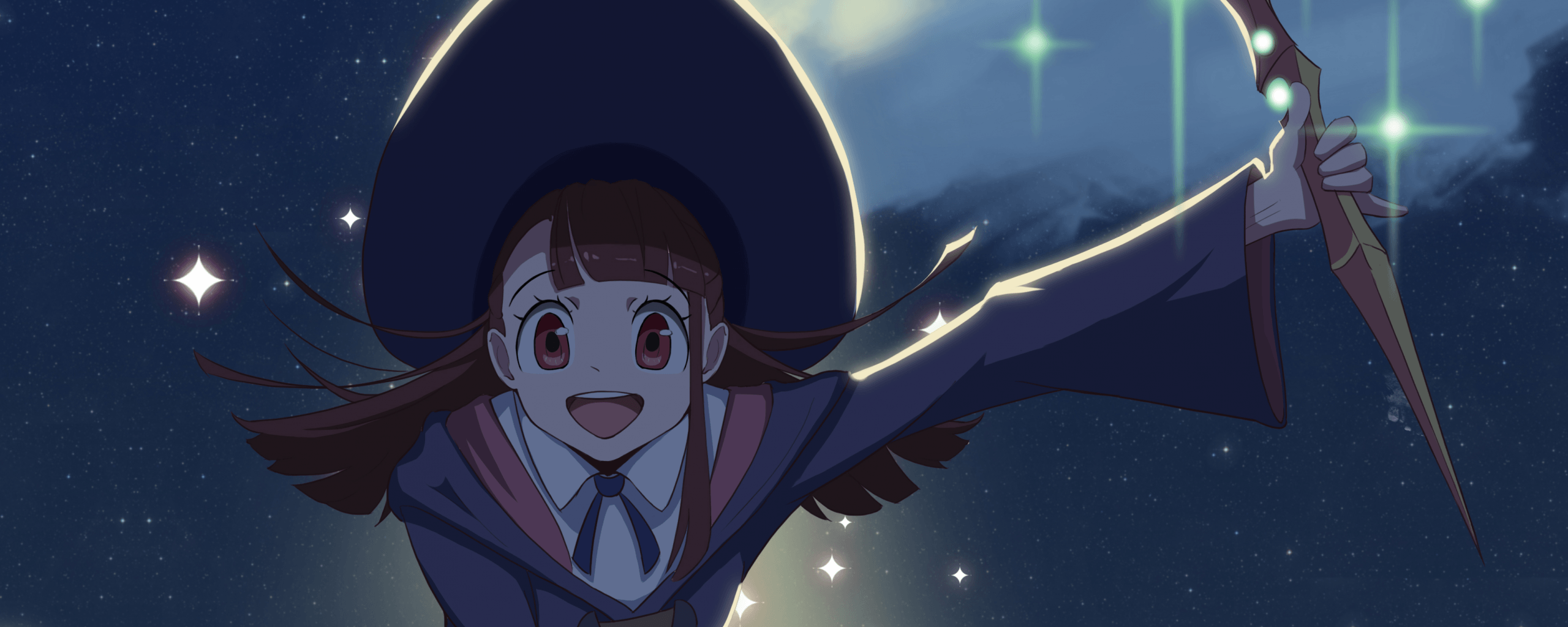 2560x1024 Desktop Wallpaper Happy Anime Girl, Atsuko Kagari, HD Image, Picture, Background, Wrhwca