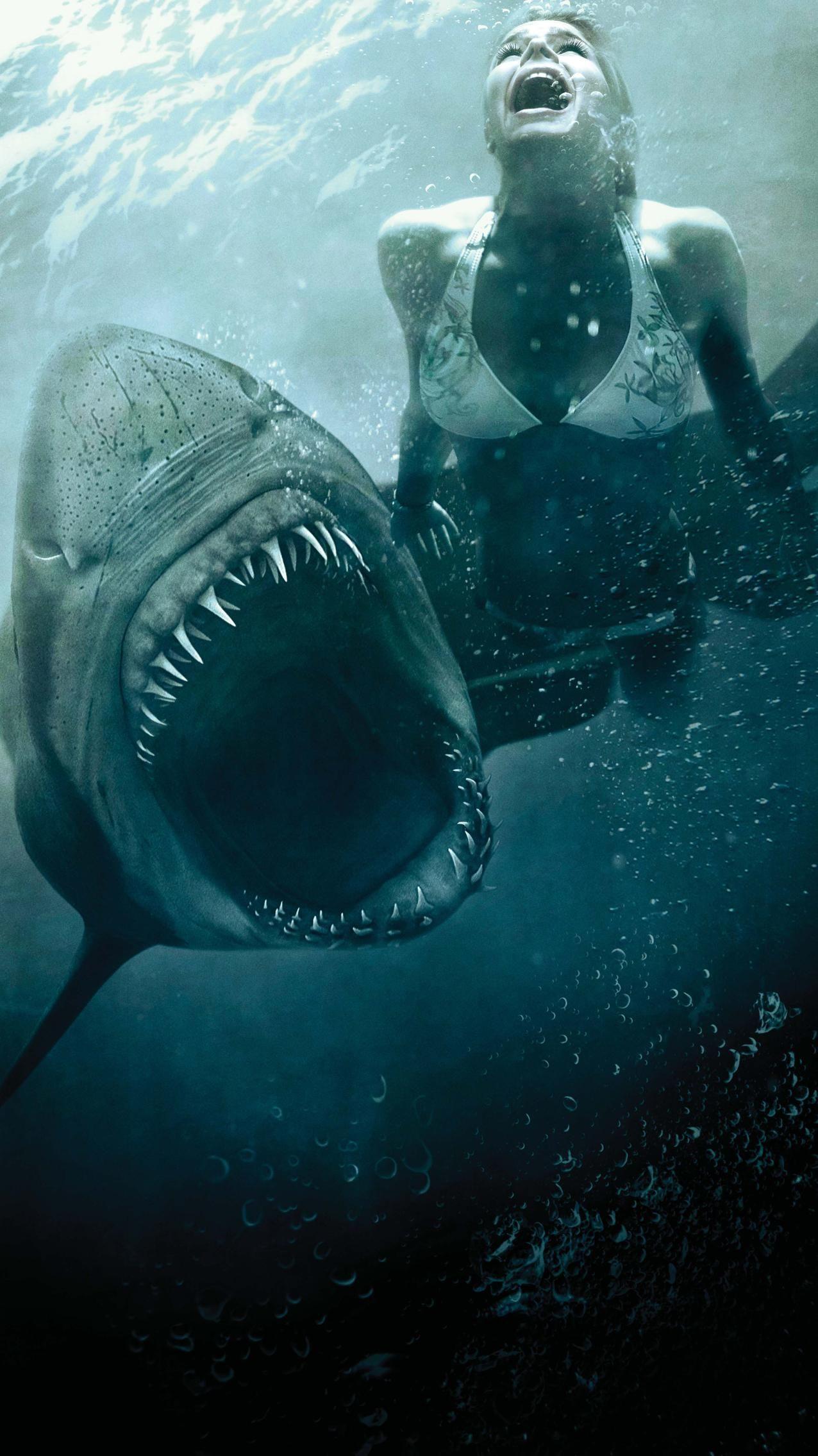 1276x2270 Shark Night 3D (2011) Phone Wallpaper. Moviemania. Shark picture, Sharks scary, Scary ocean