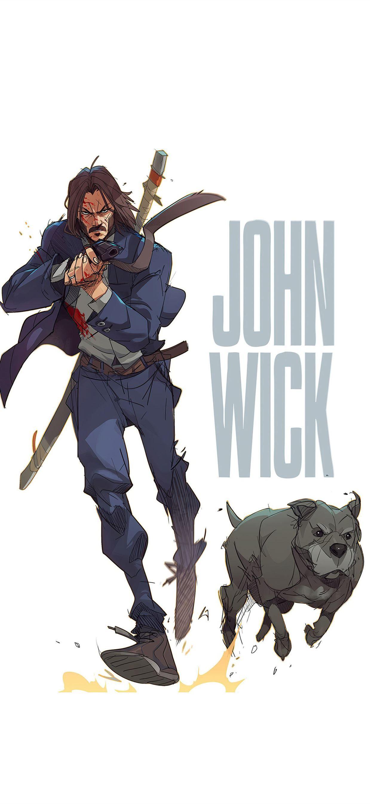 1242x2688 the john wick artwork 4k iPhone 11 Wallpaper Free Download