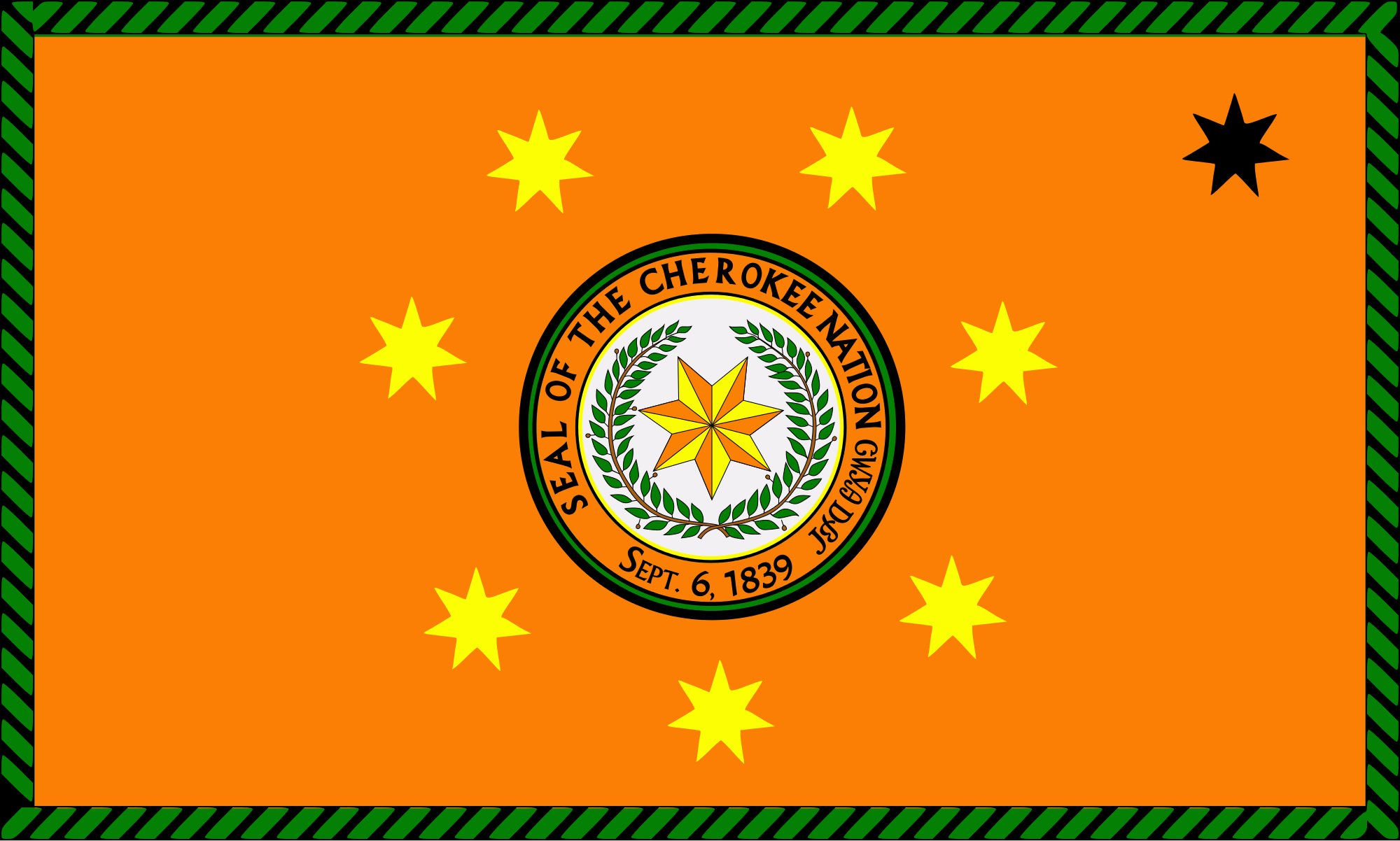 2000x1202 Flag of the Cherokee Nation.svg