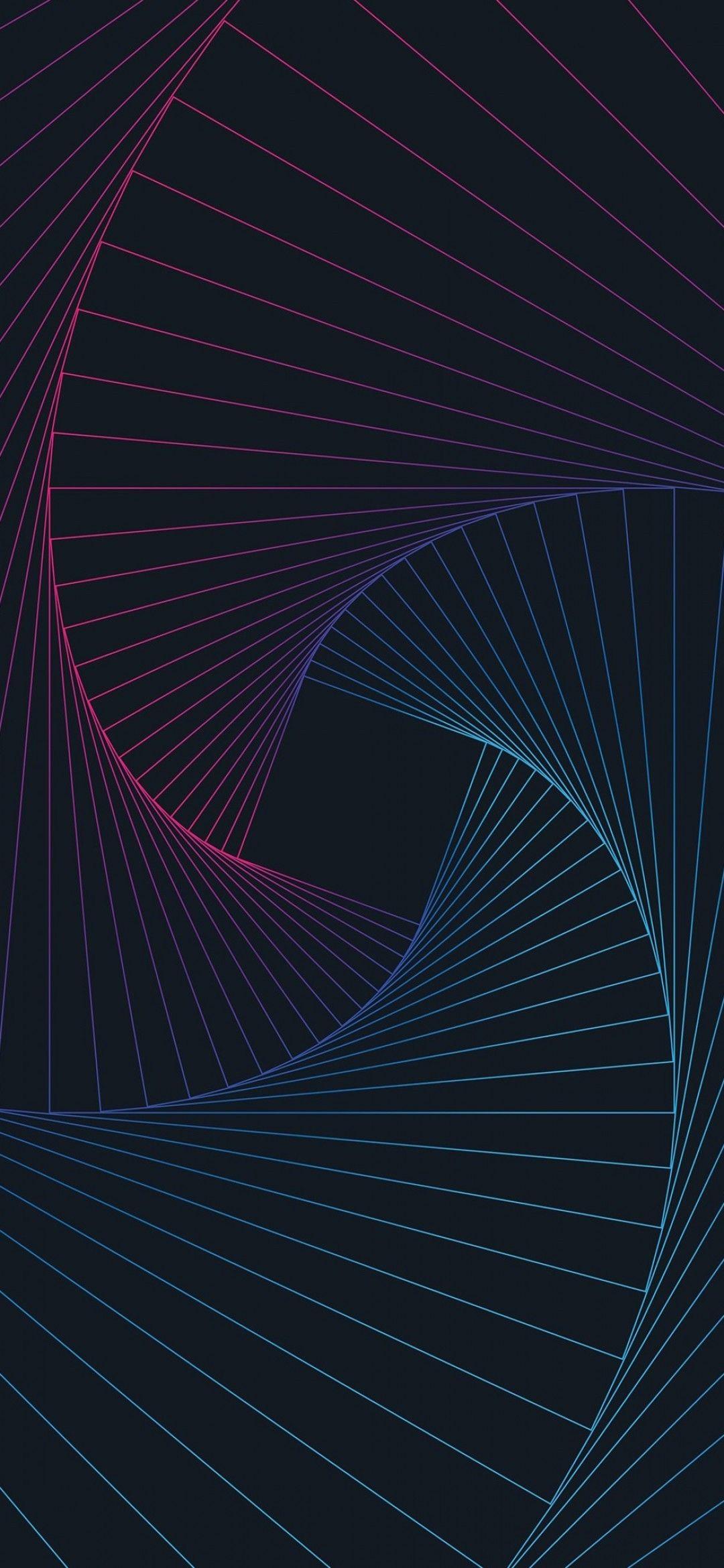 1080x2340 Download 1080x2340 Spiral Lines, Neon Wallpaper for Xiaomi Mi 10 & Mi 9 & Mi Mix 3 & Black Shark Huawei P30 Pro, Vivo V15 Pro, OnePlus 6T, Huawei Y9 2019