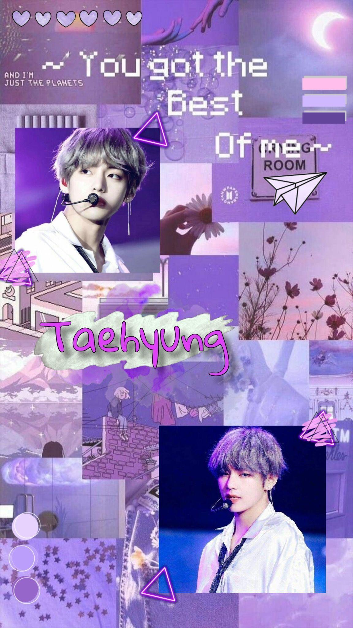 1152x2048 Aesthetic Purple BTS Wallpaper
