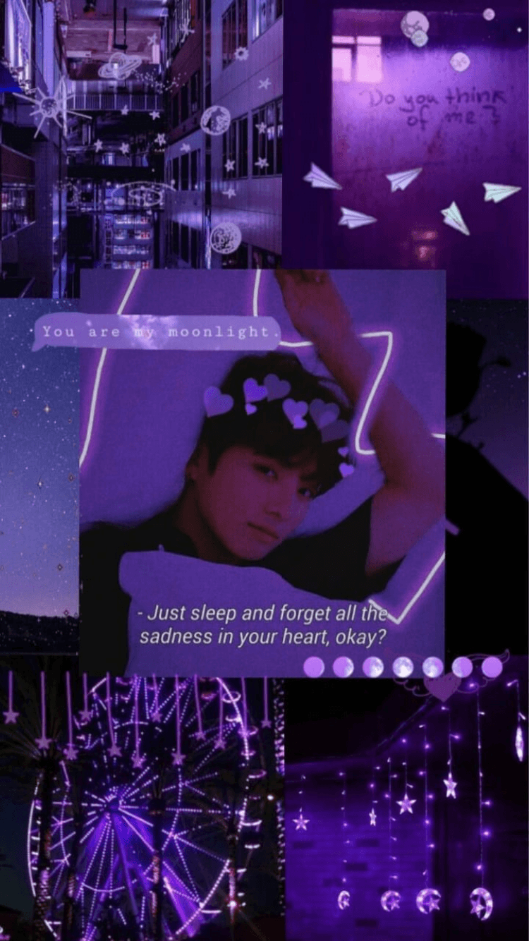 750x1334 BTS Jk Purple Vintage .