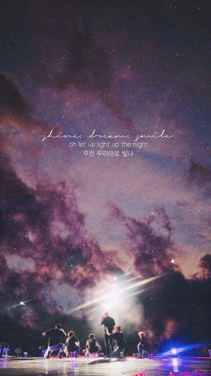 719x1280 Bts Purple Galaxy Wallpaper