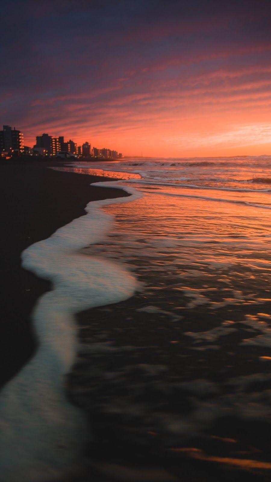 900x1600 Sunset Aesthetic Beach Background Wallpaper & Background Download