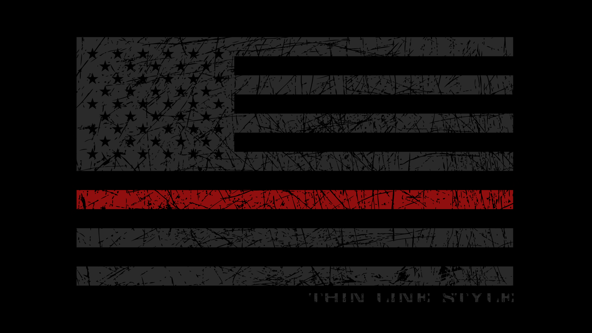Thin Red Line Family Flag American Flag Proud Firefighter Sister Greeting  Card by Orange Pieces