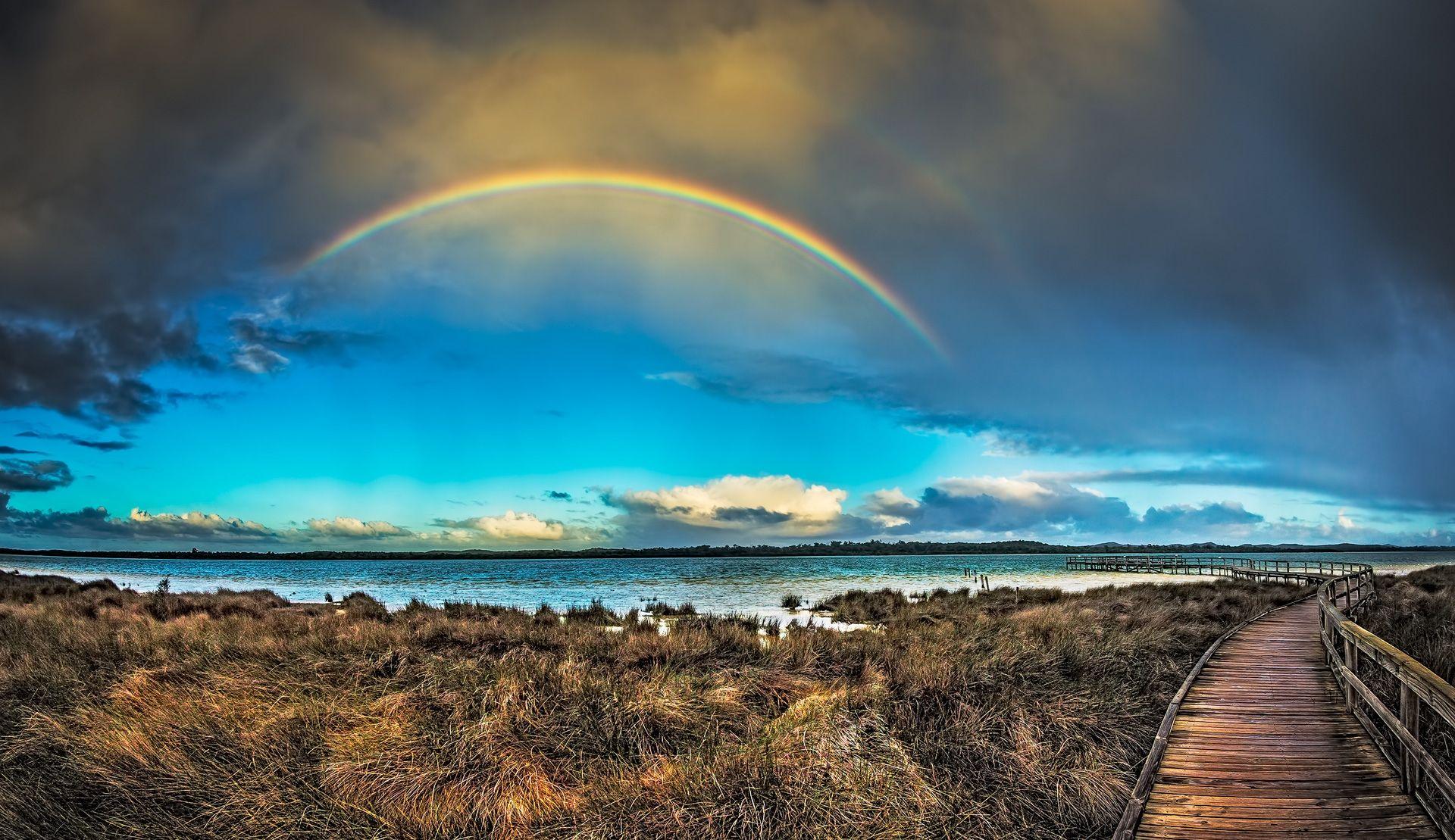 1920x1109 Beautiful Rainbow Nature Wallpaper