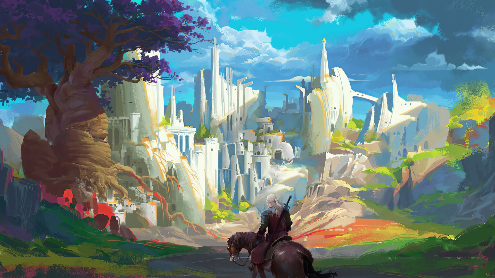 1920x1080 Witcher Art Wallpaper