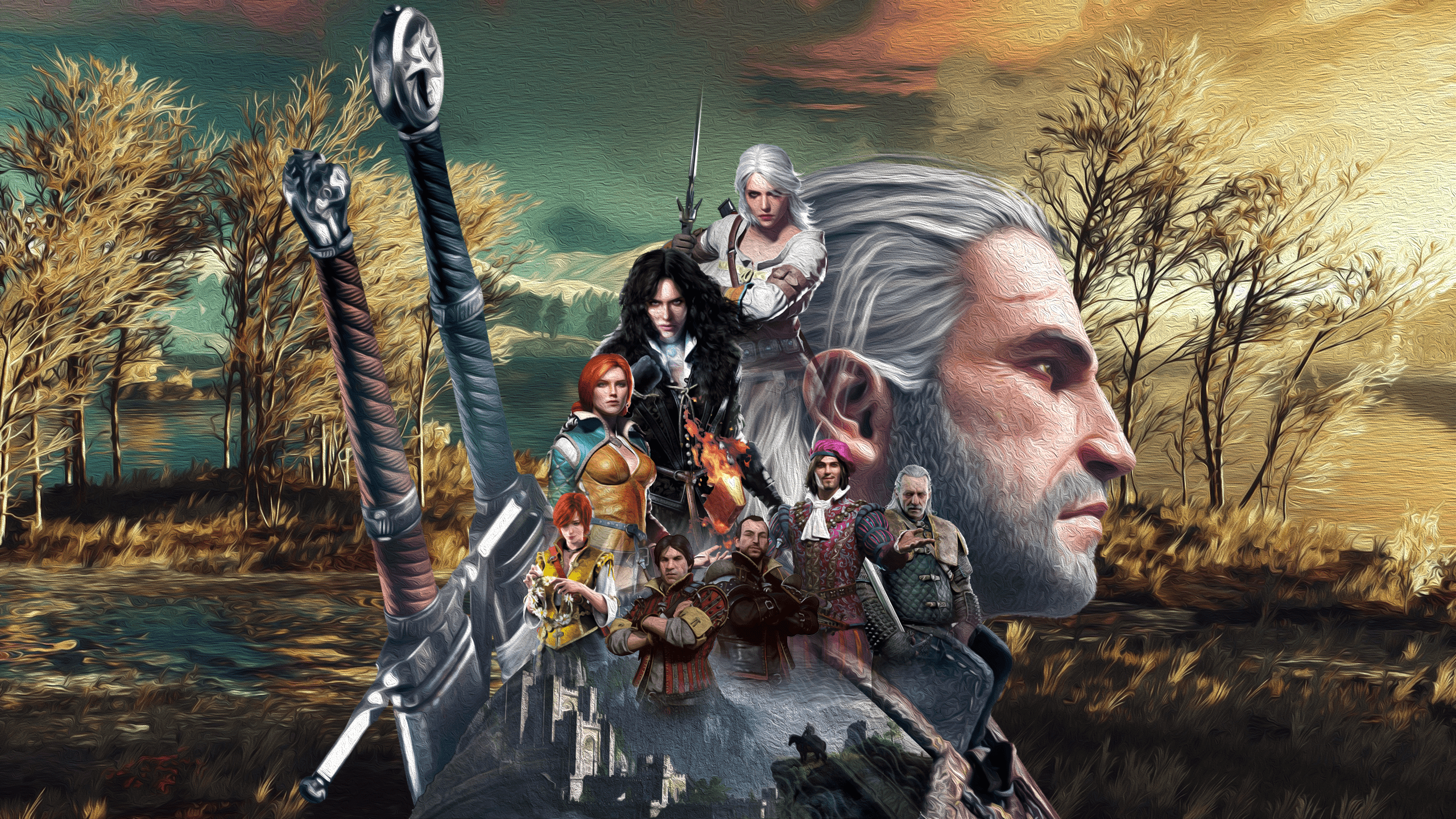 2560x1440 Witcher 3 wallpaper I made inspired by Mass Effect #MyShepard art creator