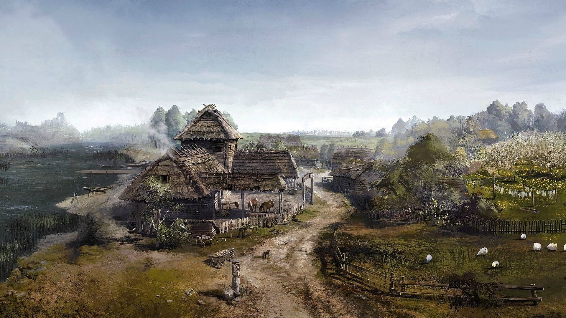 1920x1080 The Witcher, The Witcher 3: Wild Hunt, Video Games, Concept Art Wallpaper HD / Desktop and Mobile Background