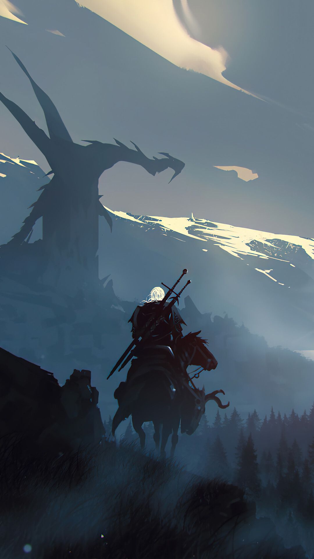 1080x1920 The Witcher Game Art Wallpaper 4K HD PC i