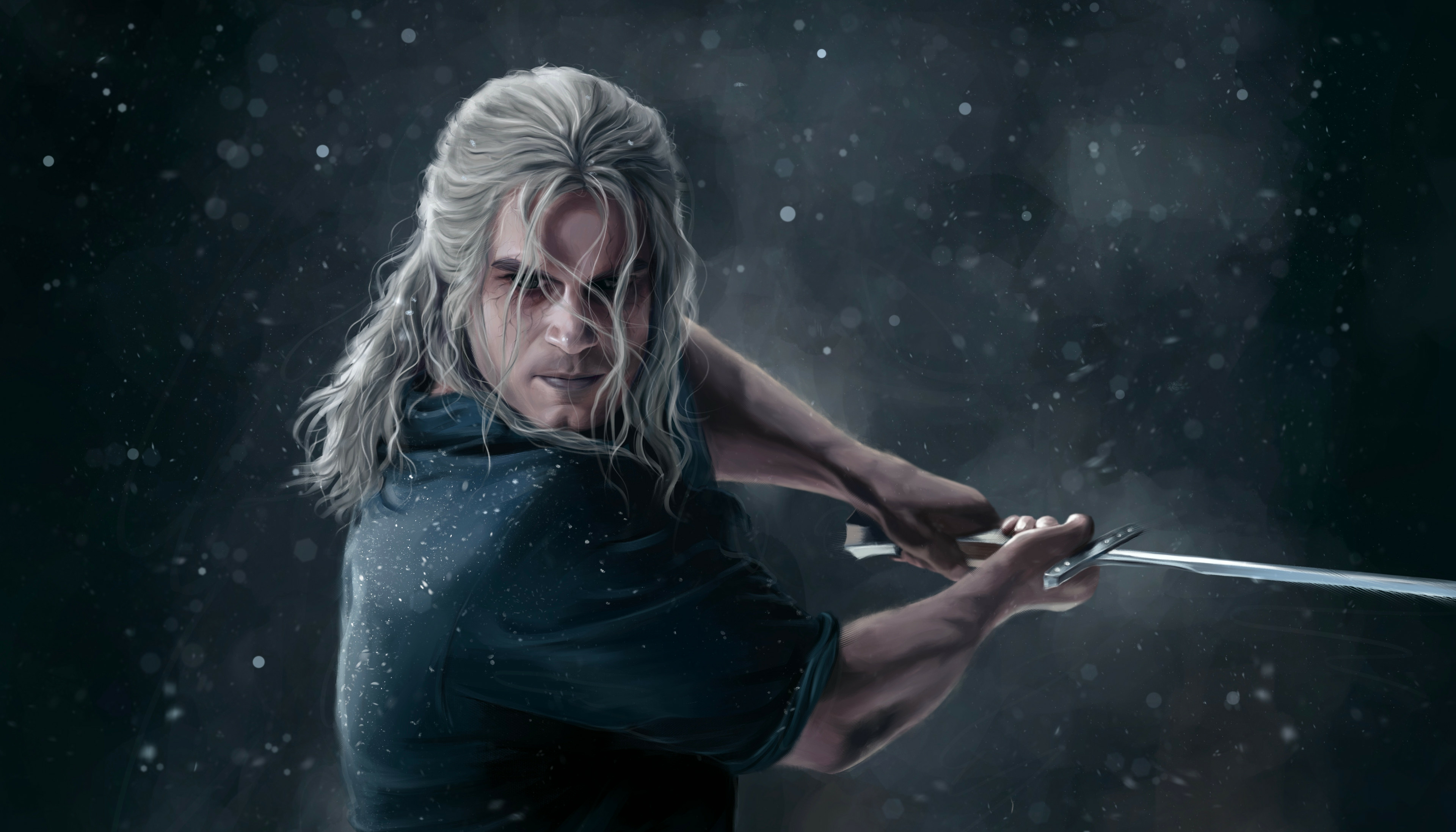 3840x2195 Geralt of Rivia Henry Cavill Cool 4K Art Wallpaper, HD TV Series 4K Wallpaper, Image and Background