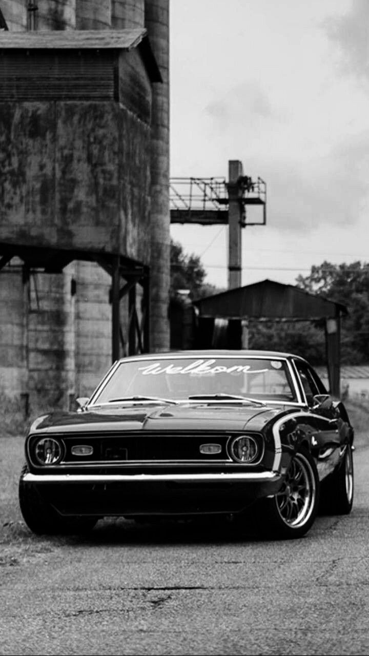720x1280 Green Car Parked Next to Old Silo. Dodge viper burnout wallpaper, 67 camaro wallpaper, 1968 camaro ss wallpaper iphone