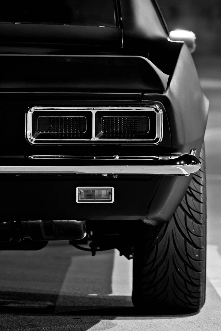 736x1105 The Chevy Muscle Cars camaro wallpaper, 68 camaro wallpaper, Classic black car rear