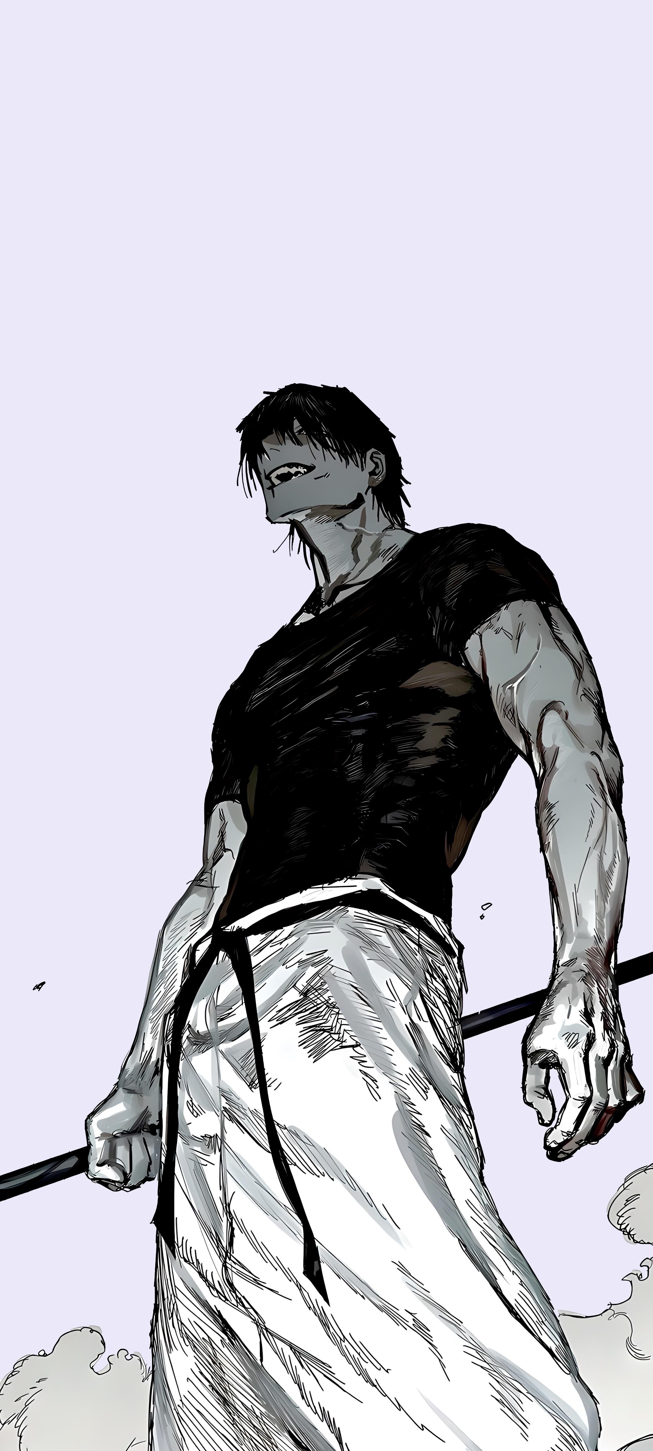2250x5000 Toji Fushiguro, Jujutsu Kaisen manga, DEPTH EFFECT optimized, phone wallpaper [2250x5000] [20:9]
