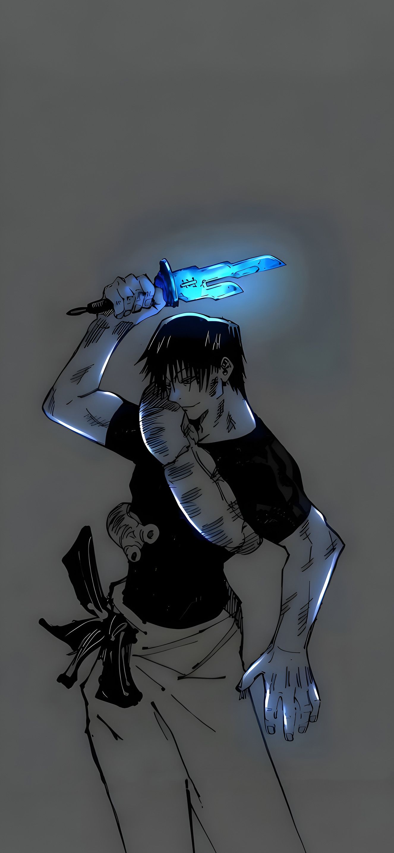 1326x2868 Toji Fushiguro Blue Blade Wallpaper Kaisen Wallpaper