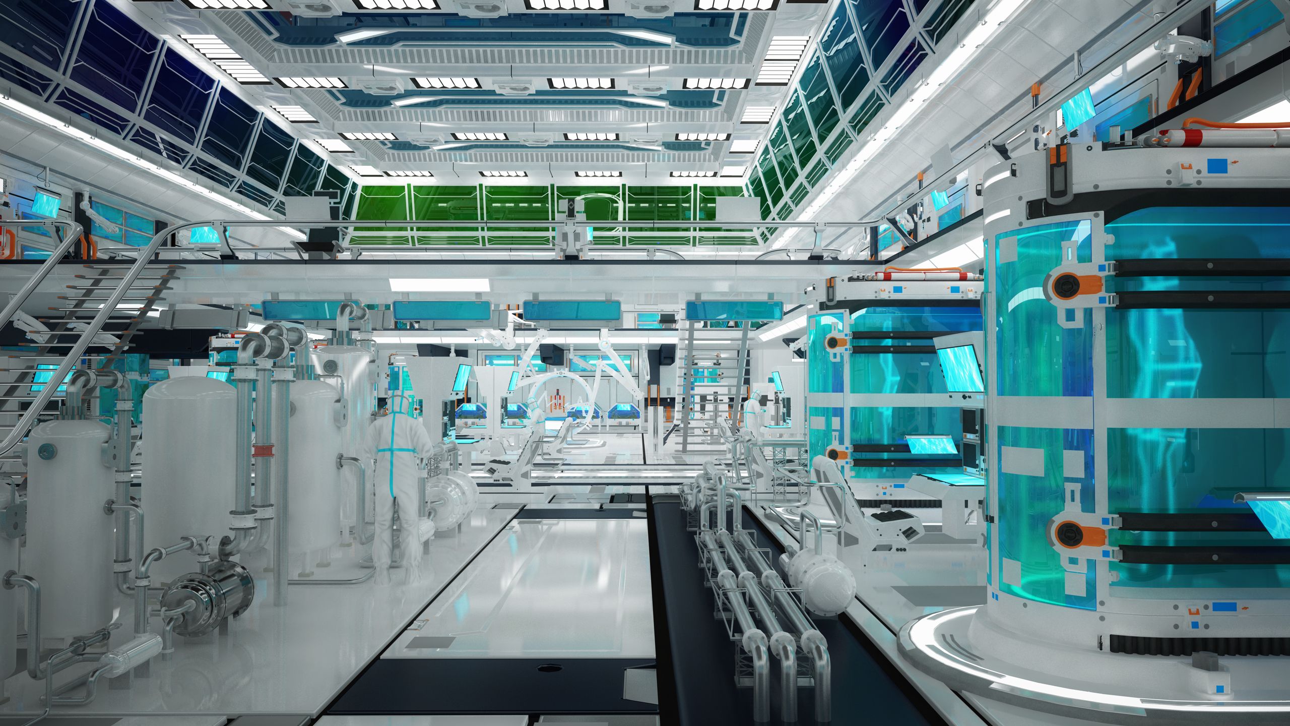 2560x1440 Sci Fi Lab Interior 3D model