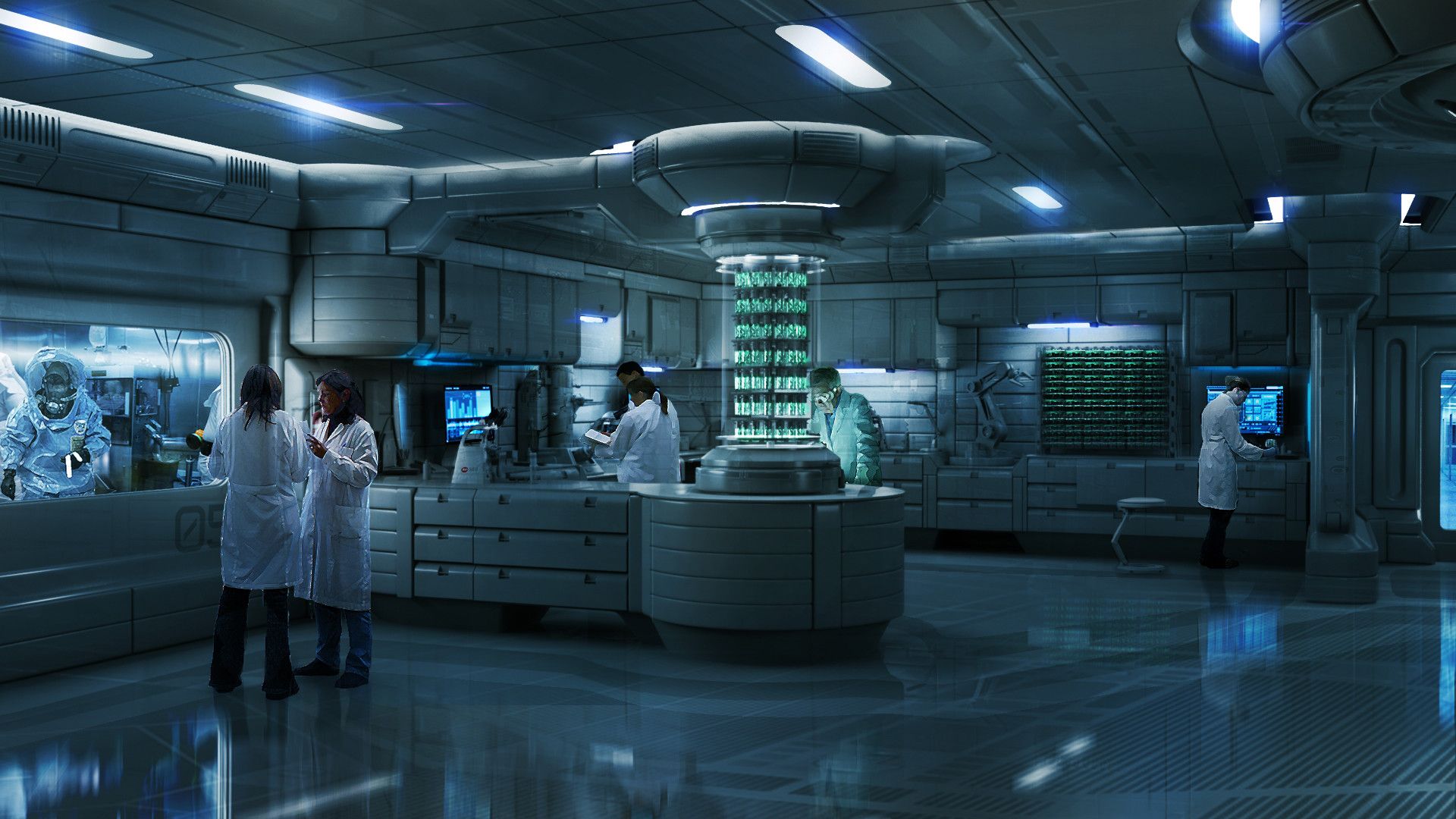 1920x1080 Futuristic Research Lab