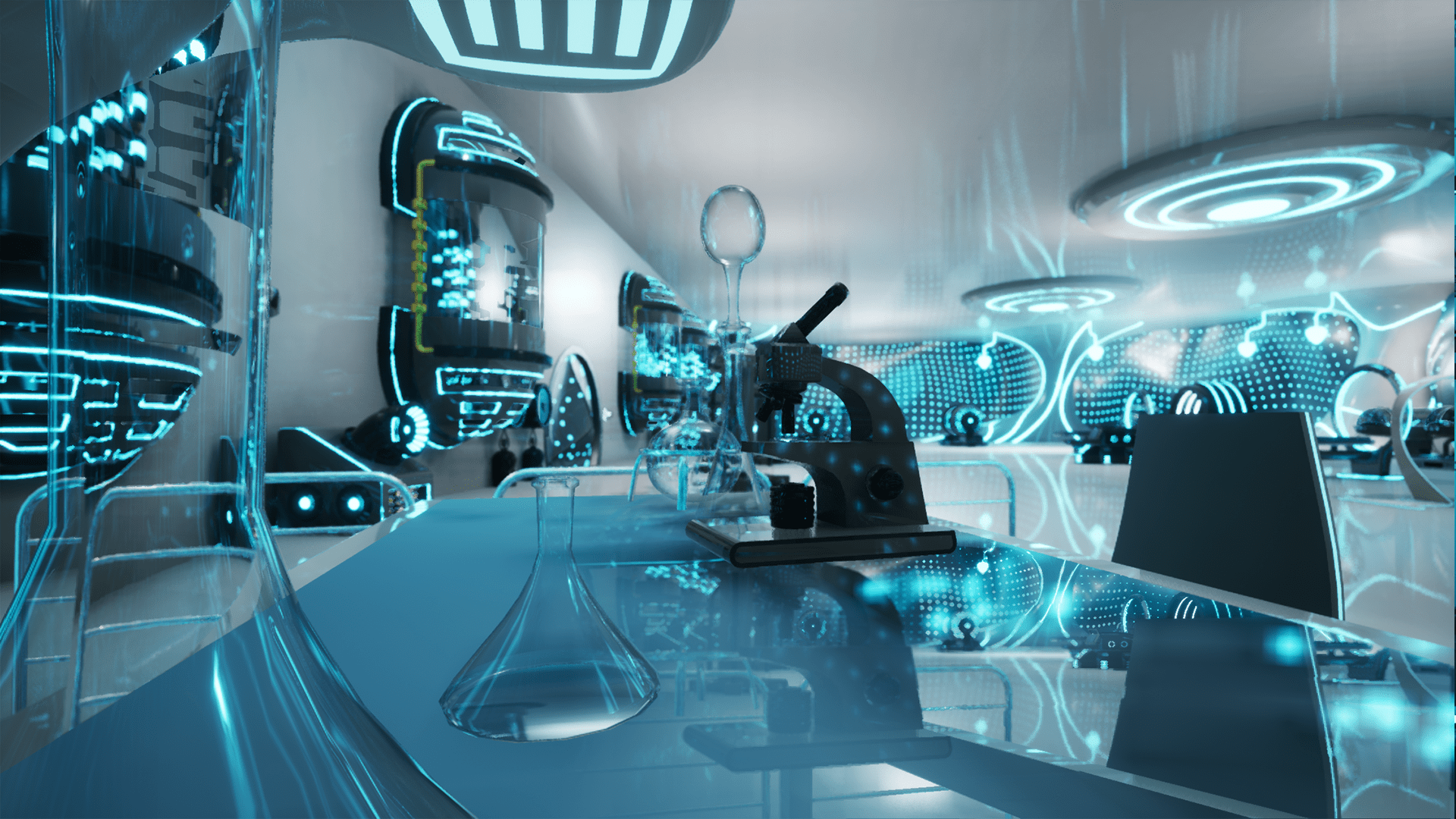 1920x1080 MEDICAL LABORATORY MODULAR FUTURISTIC SCI FI