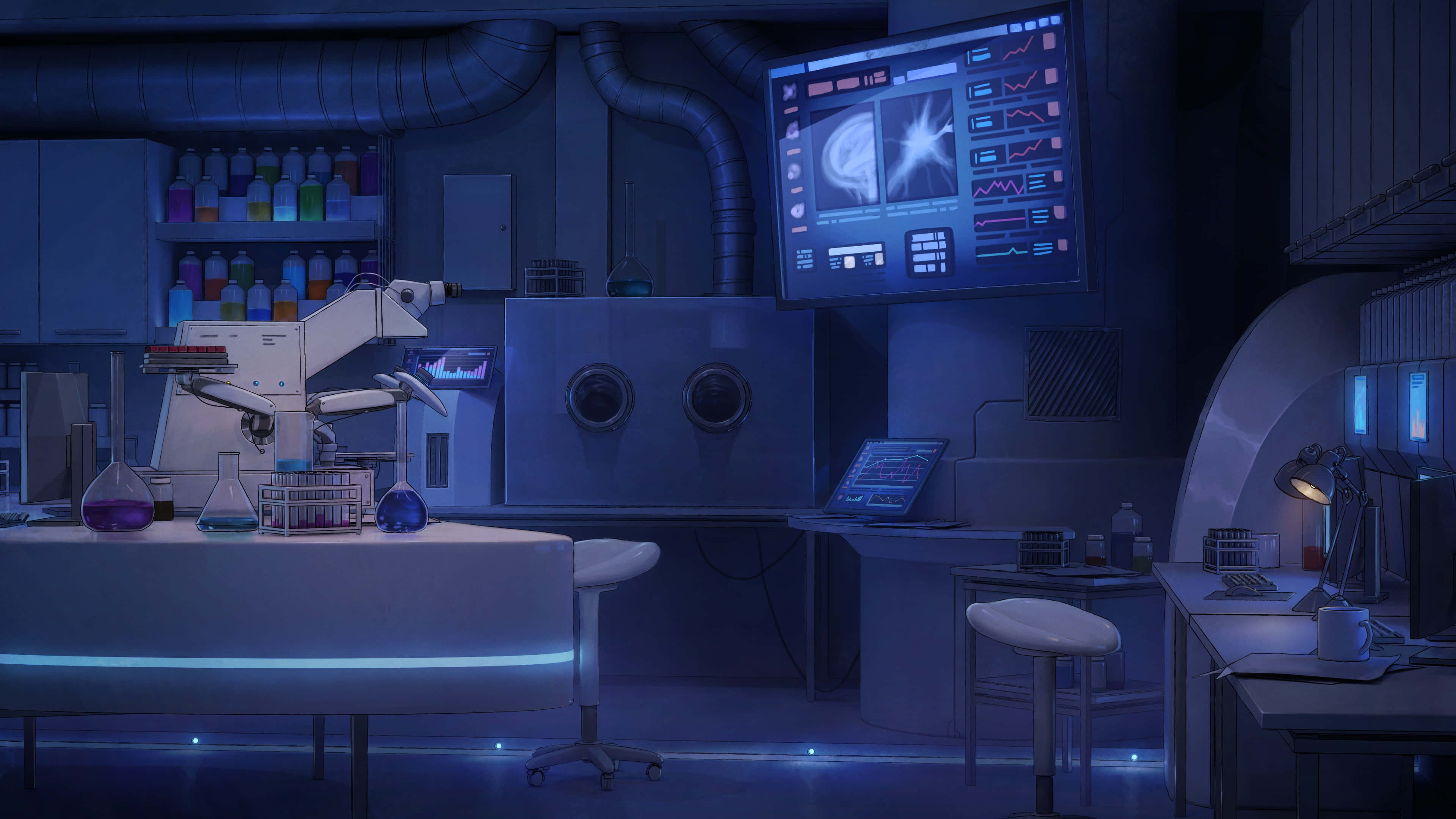 3840x2160 Download Laboratory Background